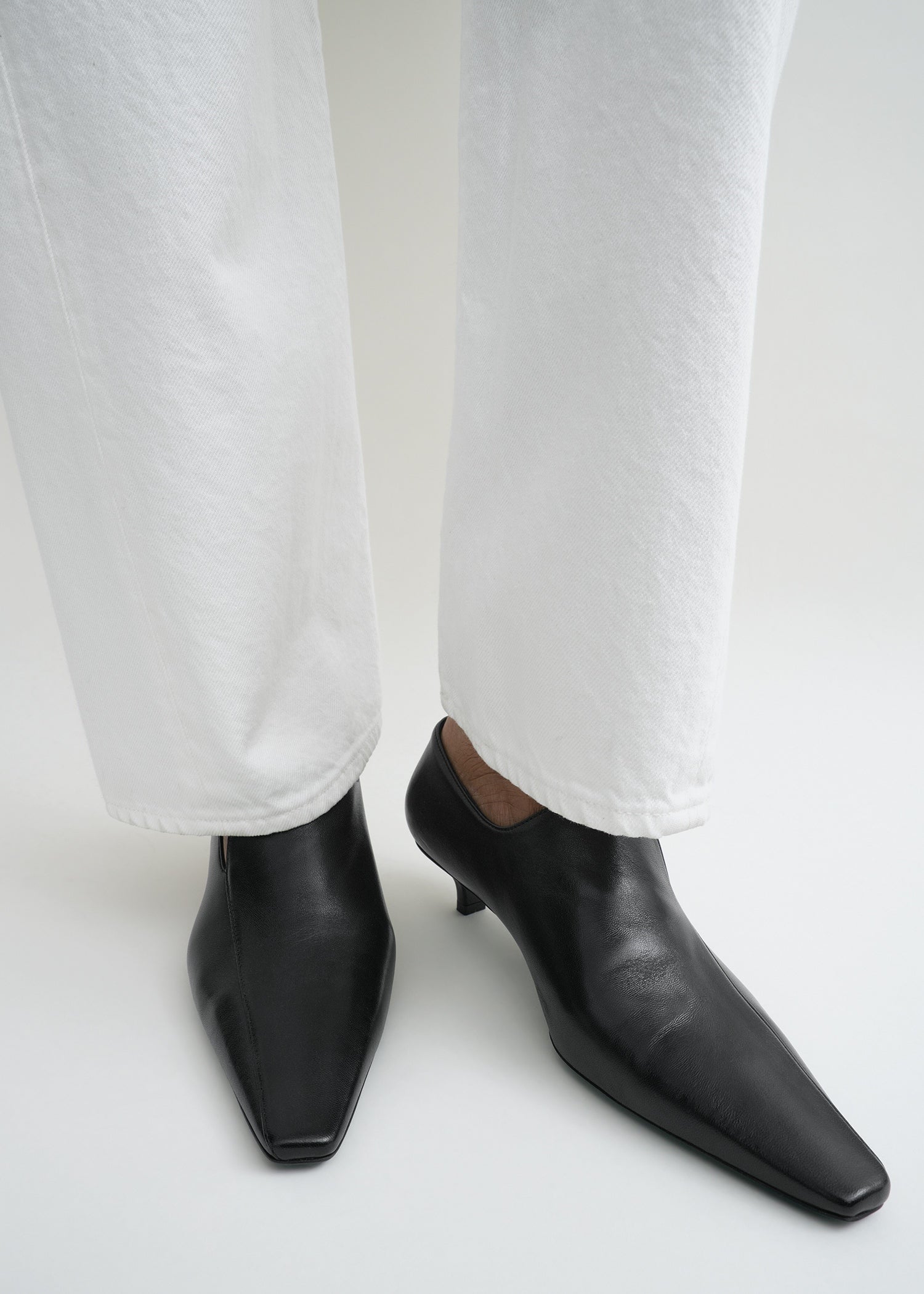 Leather kitten loafers black 4 Leather kitten loafers black