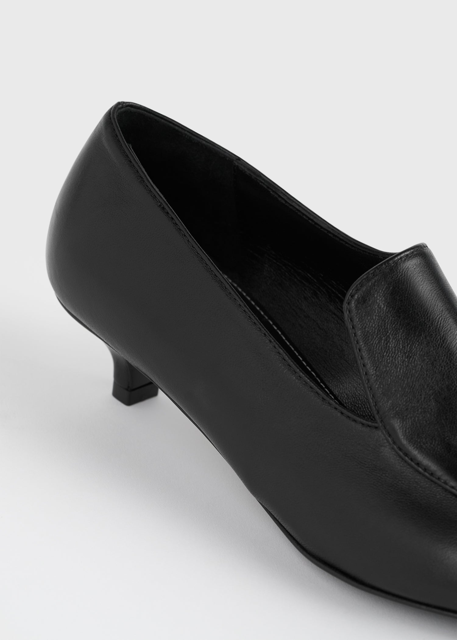 Leather kitten loafers black 7 Leather kitten loafers black