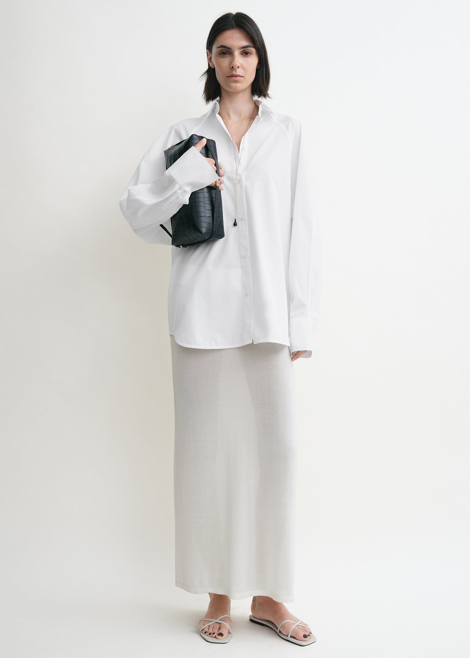 Raw raglan shirt white petite