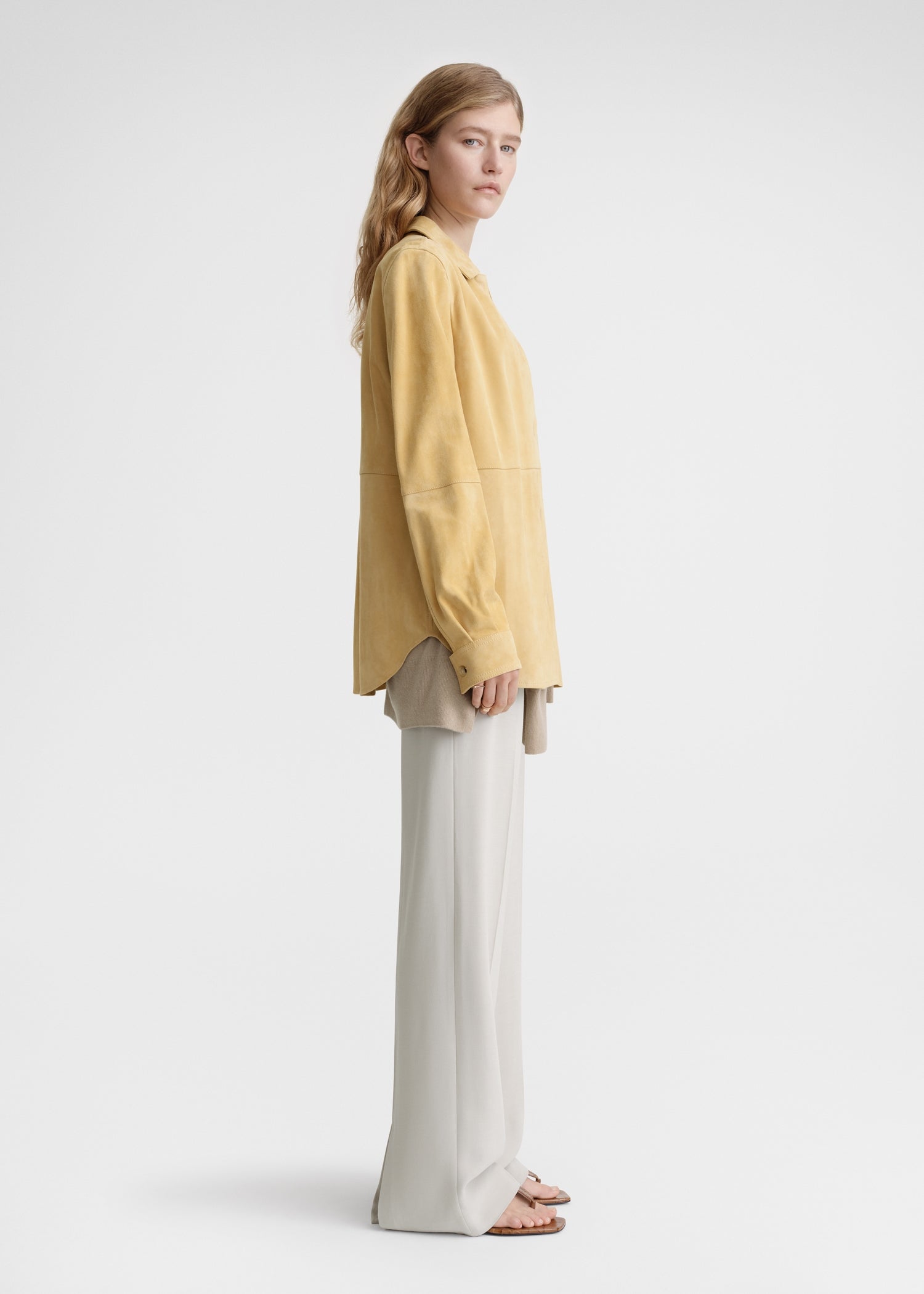 Soft suede shirt cornsilk 4 Soft suede shirt cornsilk