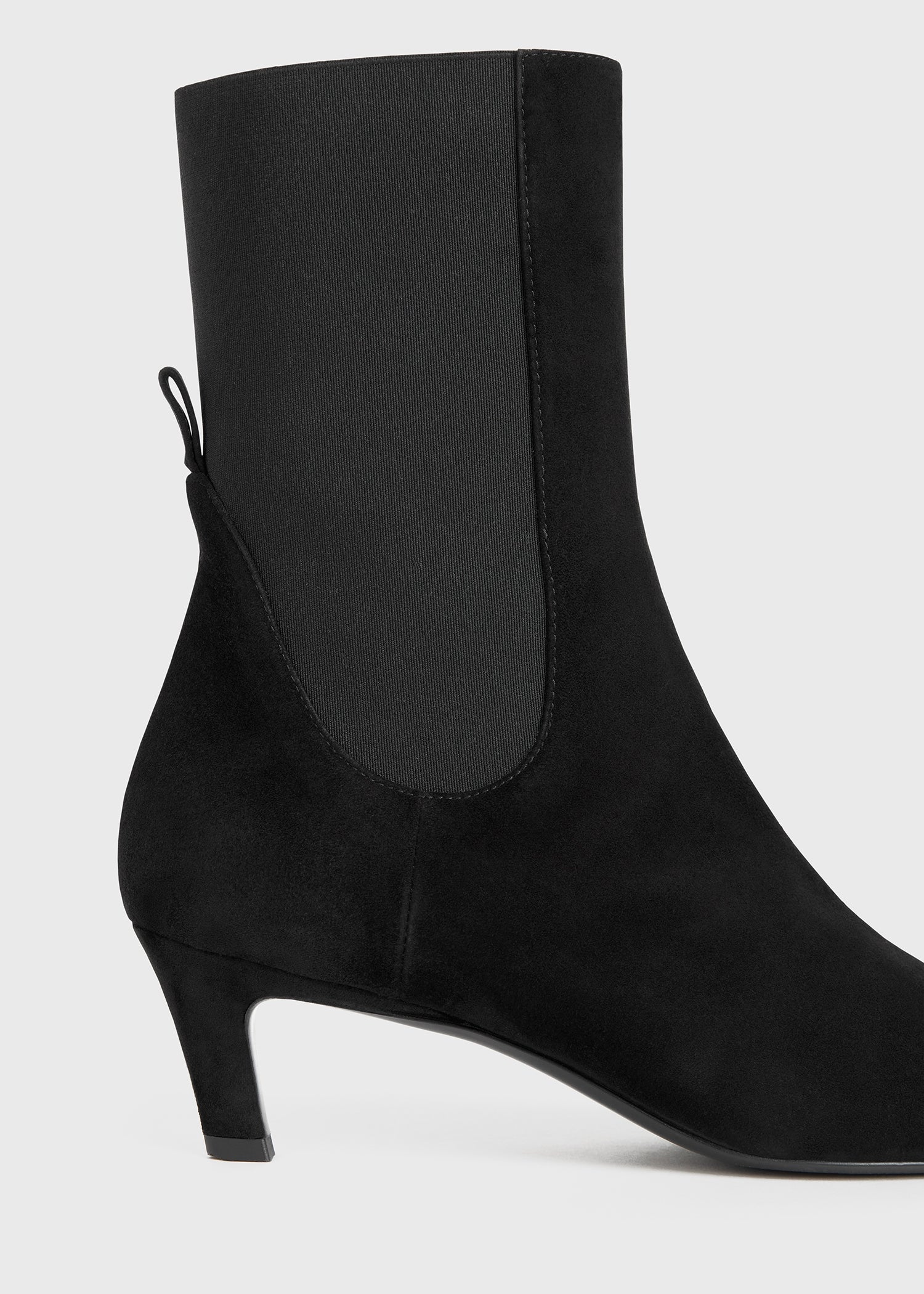 Suede mid-heel boots black 5 Suede mid-heel boots black