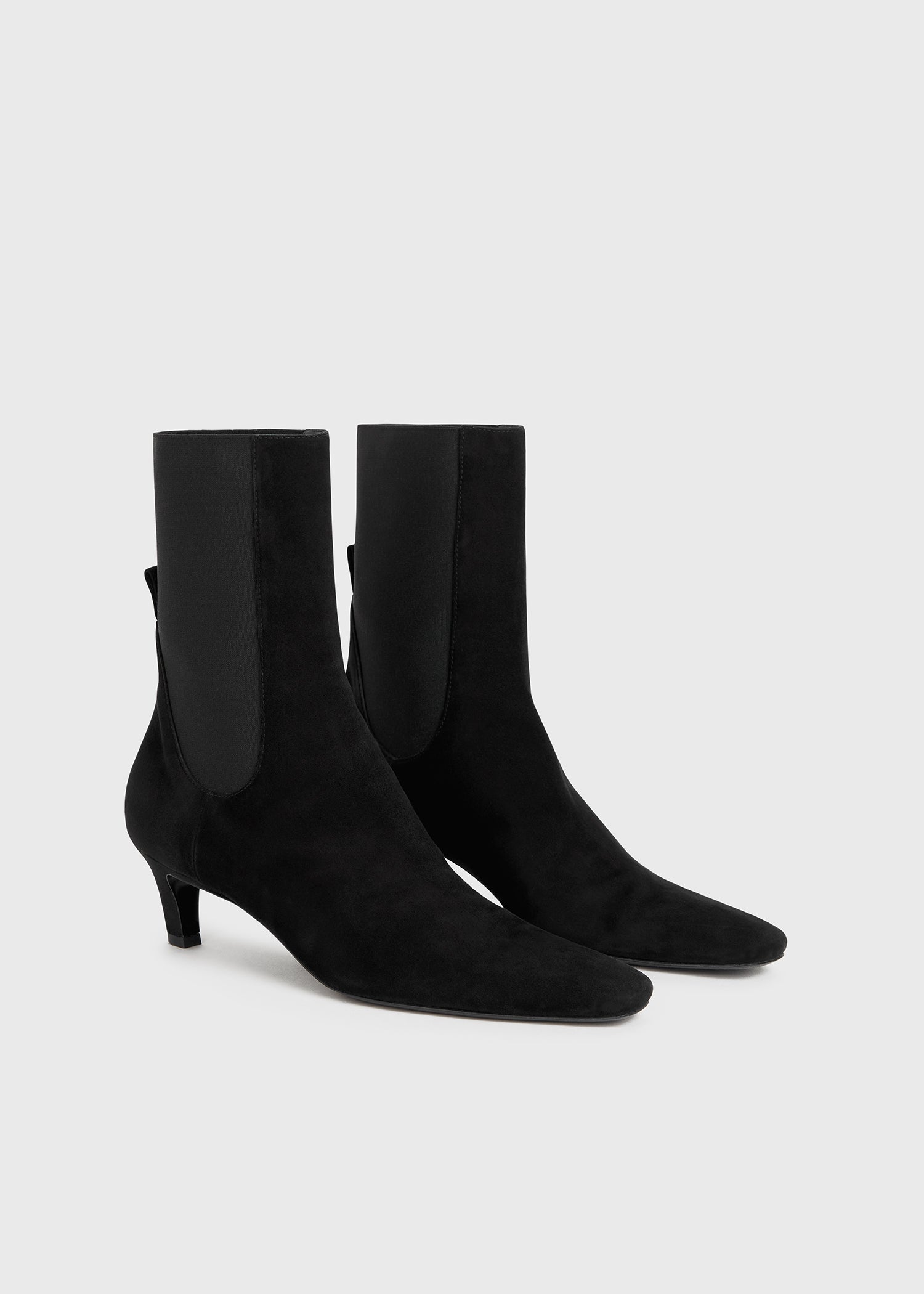 Suede mid-heel boots black 7 Suede mid-heel boots black