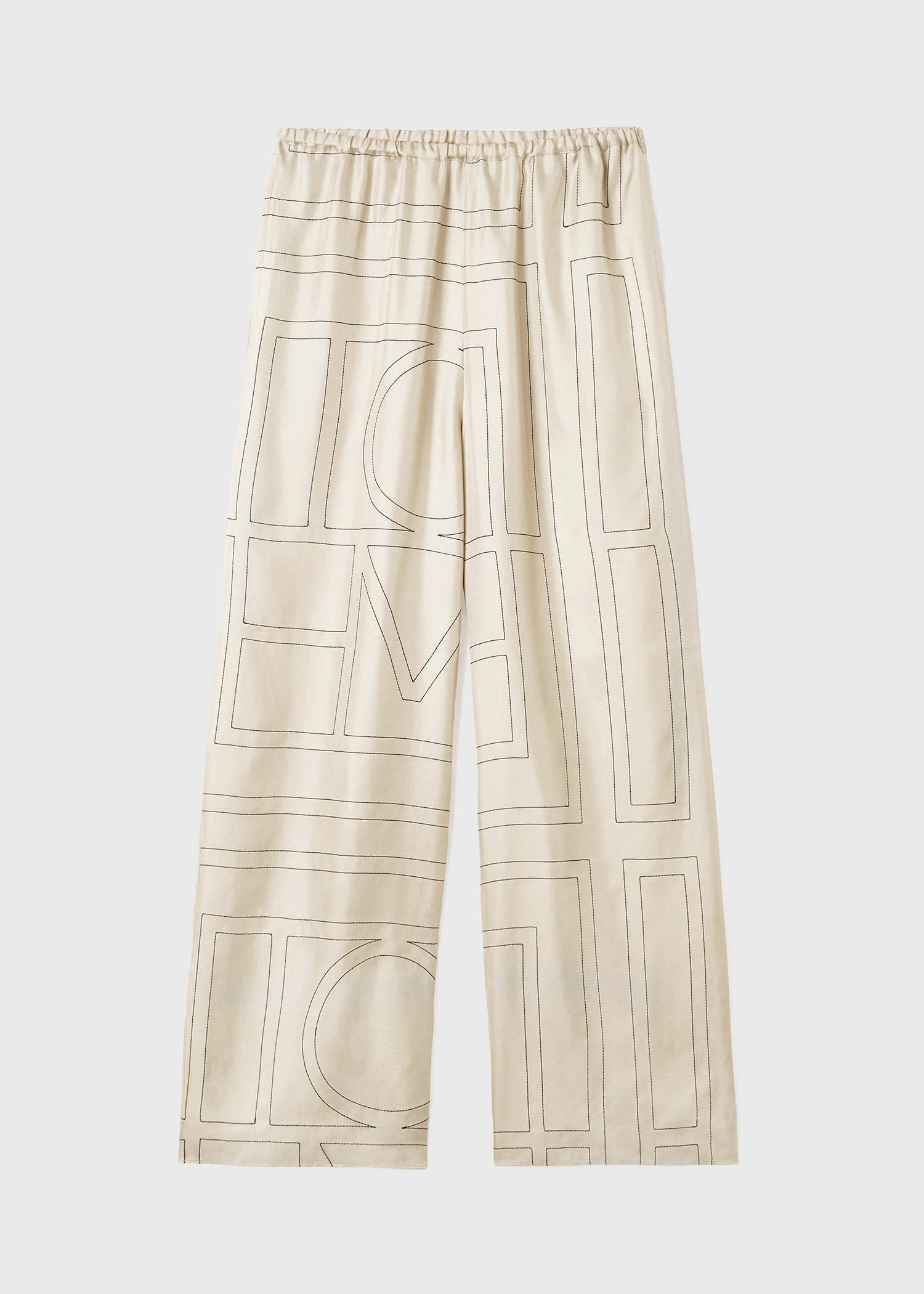 Monogram silk pj bottoms ivory 7 Monogram silk pj bottoms ivory