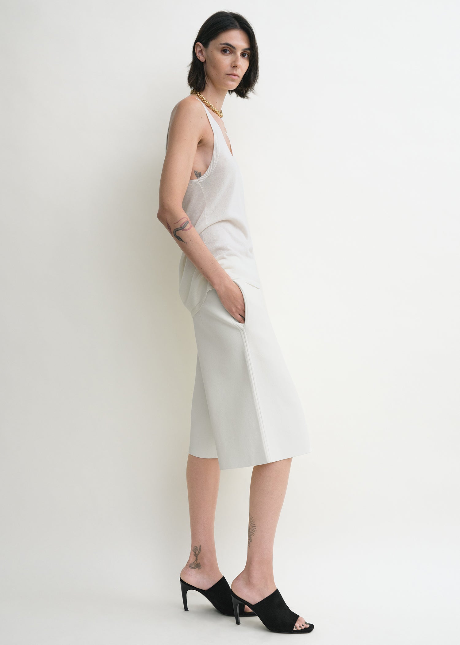 Knit shorts white 3 Knit shorts white