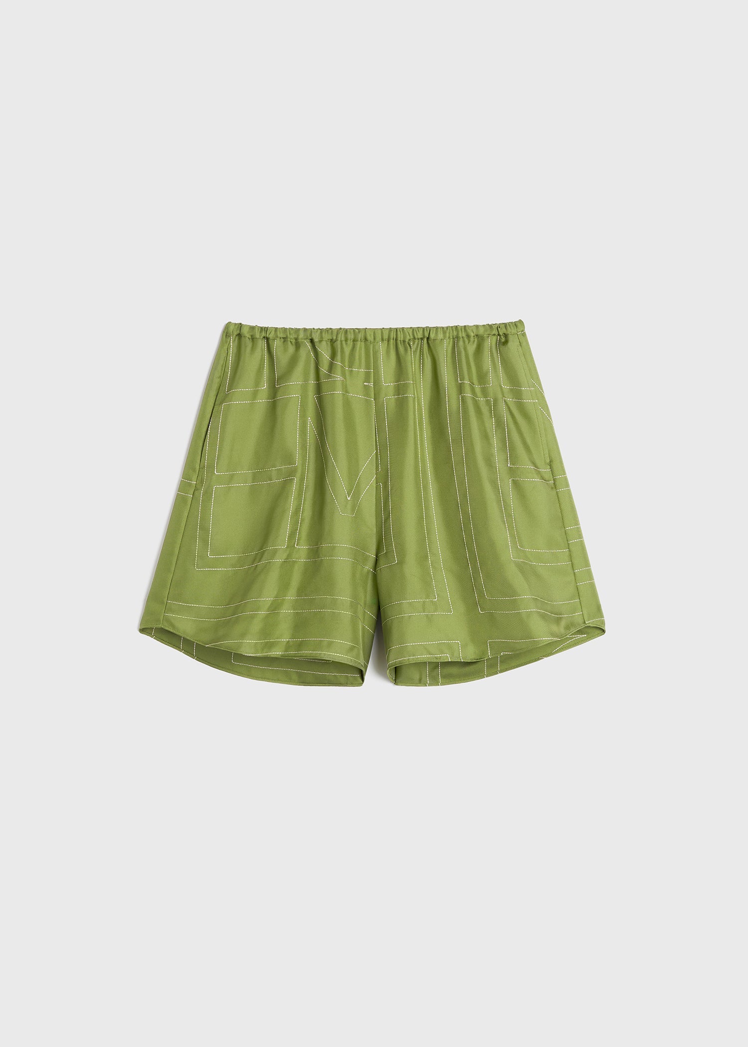 Monogram silk pj shorts laurel 6 Monogram silk pj shorts laurel