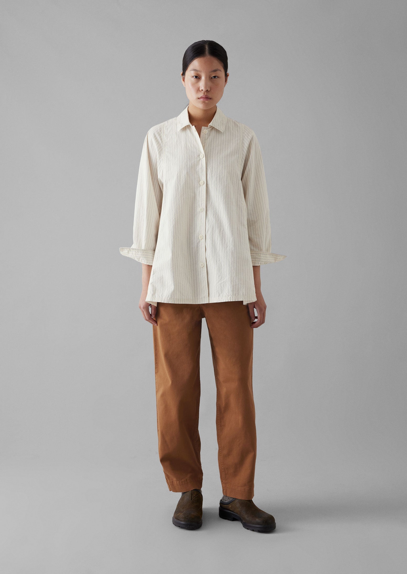 Darted Cotton Twill Trousers | Russet 4 Darted Cotton Twill Trousers | Russet