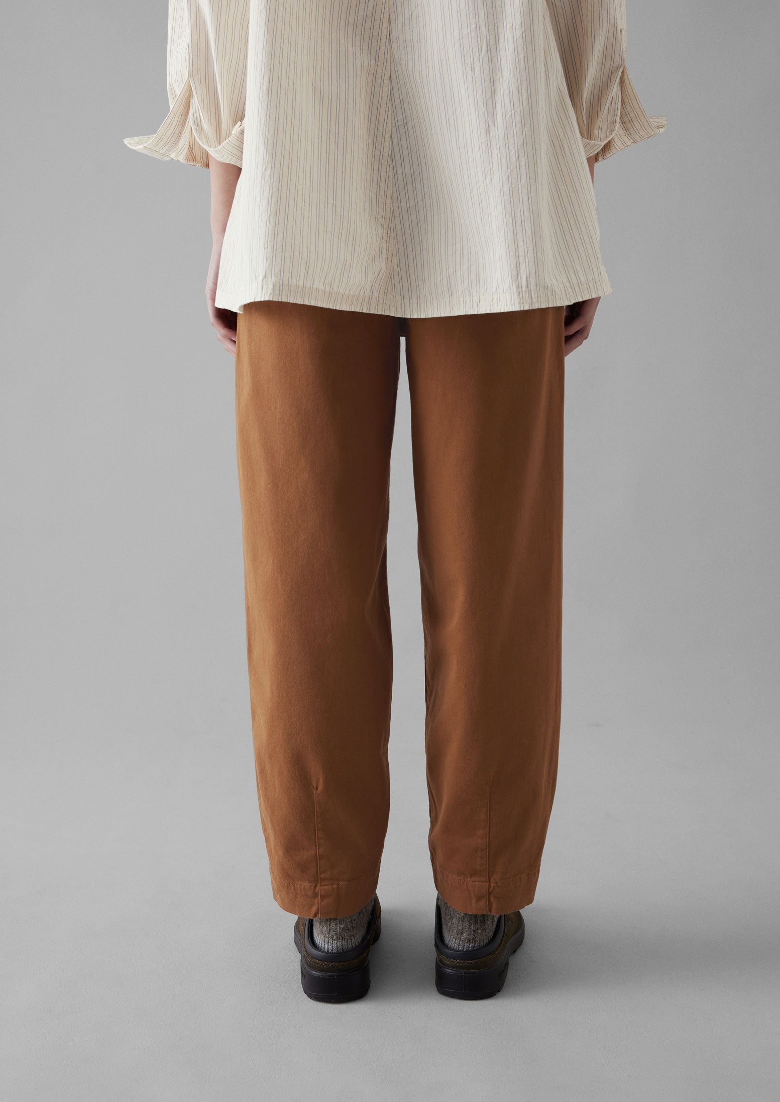 Darted Cotton Twill Trousers | Russet 5 Darted Cotton Twill Trousers | Russet