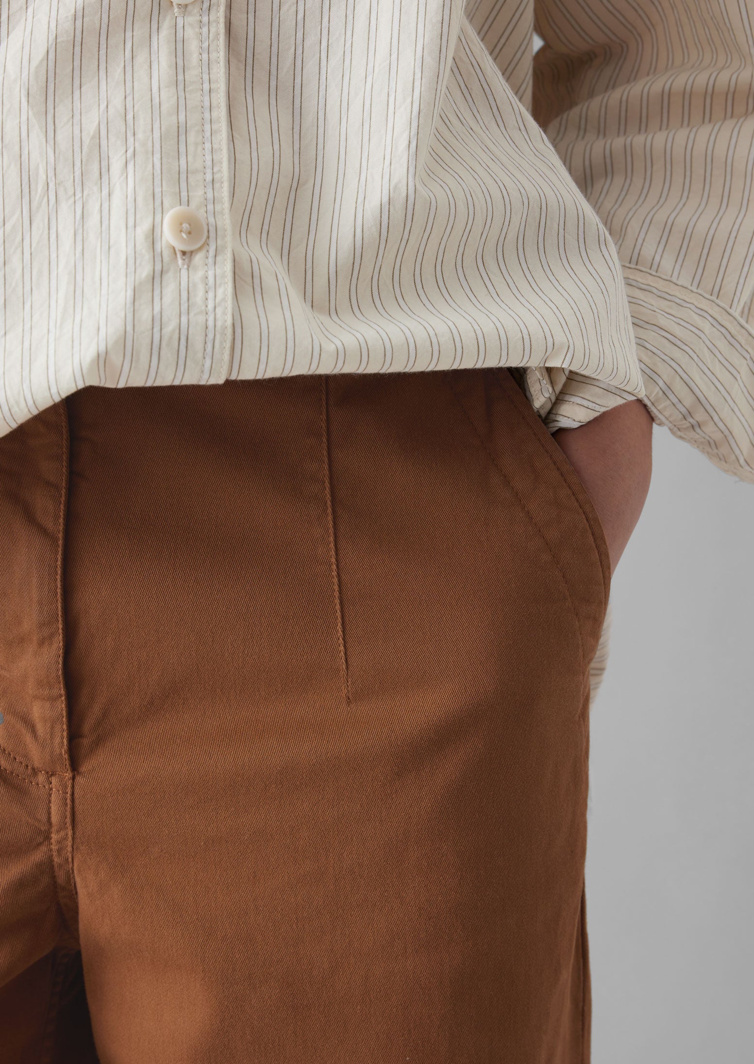 Darted Cotton Twill Trousers | Russet 6 Darted Cotton Twill Trousers | Russet