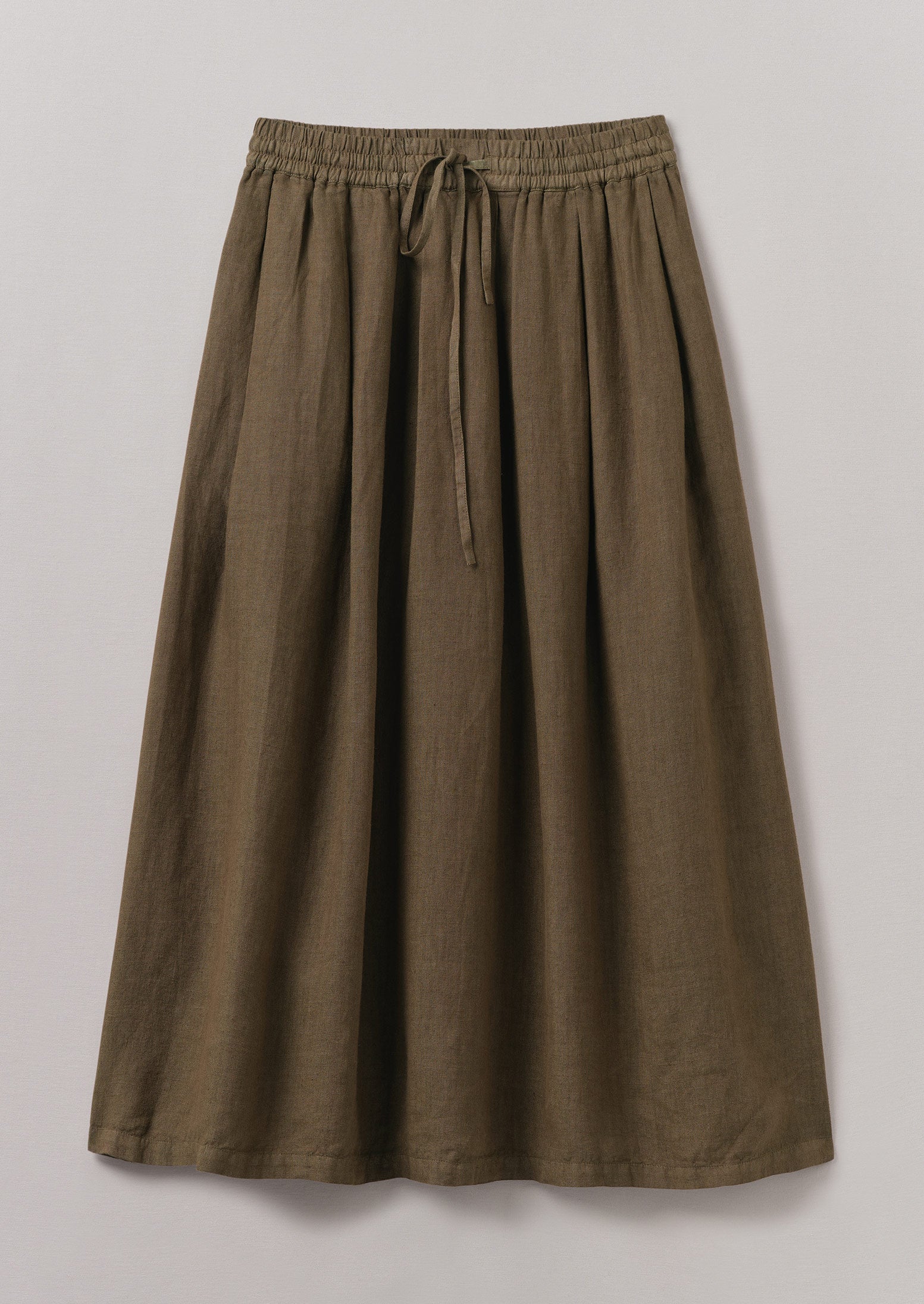 Garment Dyed Linen Skirt | Pear