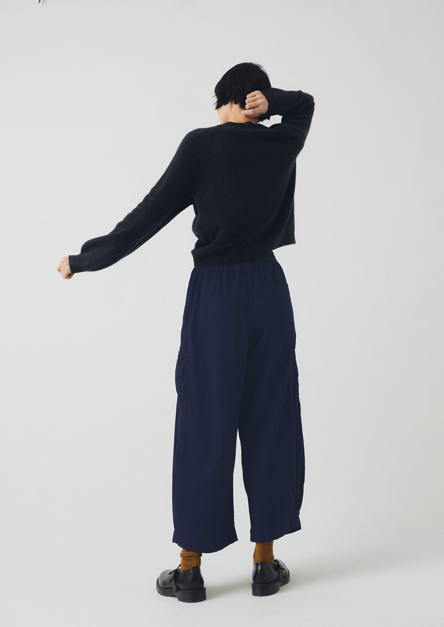 Cotton Twill Wide Leg Trousers | Indigo 4 Cotton Twill Wide Leg Trousers | Indigo