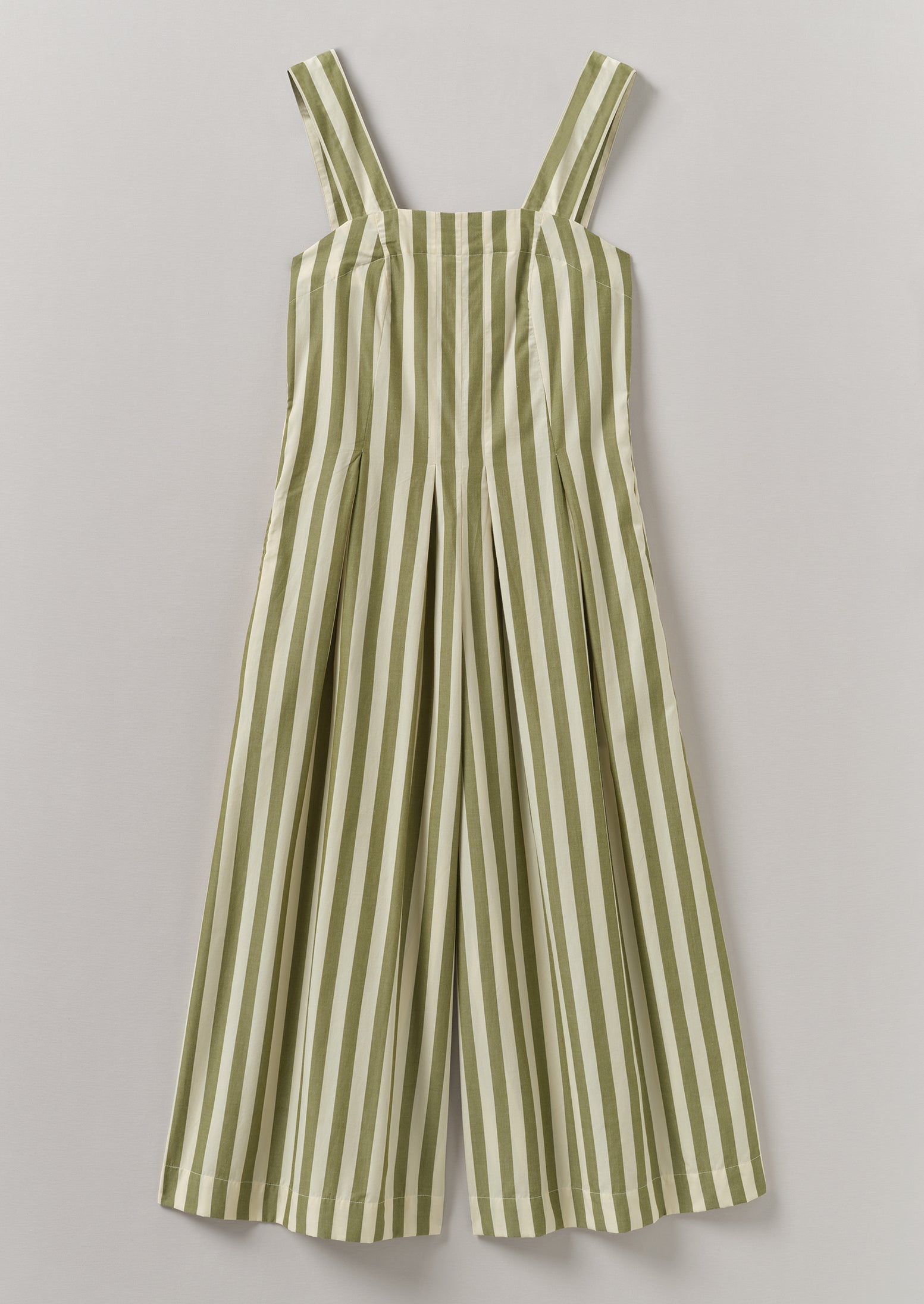 Oyo Stripe Cotton Jumpsuit | Calla Green