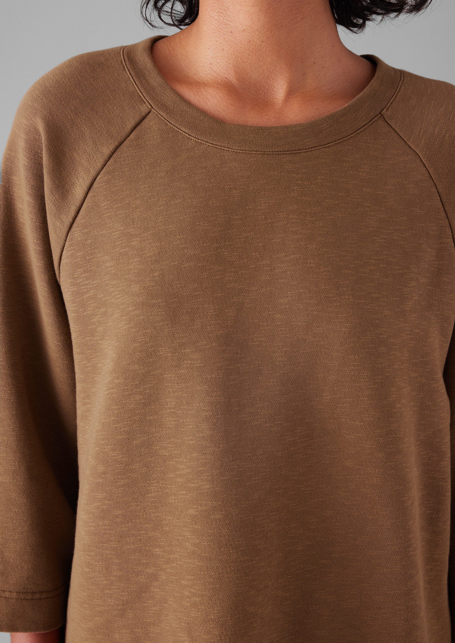 Loopback Cotton Jersey Sweater | Brown Anise 4 Loopback Cotton Jersey Sweater | Brown Anise