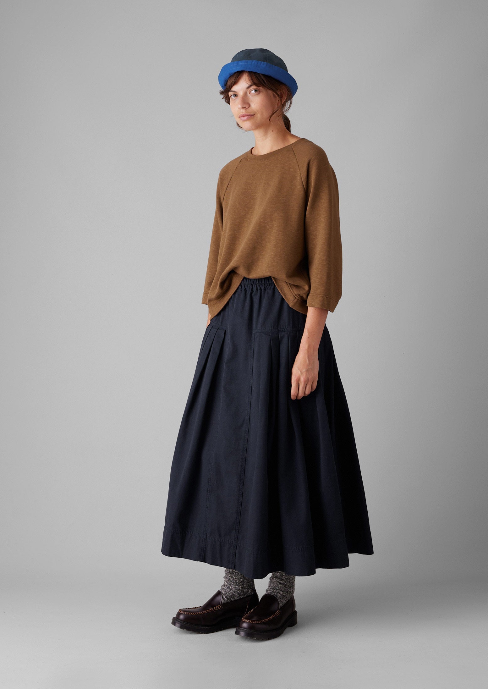 Loopback Cotton Jersey Sweater | Brown Anise 6 Loopback Cotton Jersey Sweater | Brown Anise