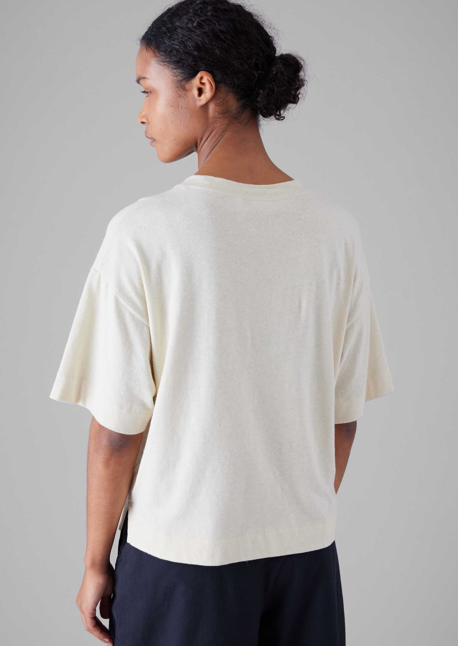 Cotton Hemp Boxy Tee | Ecru 4 Cotton Hemp Boxy Tee | Ecru