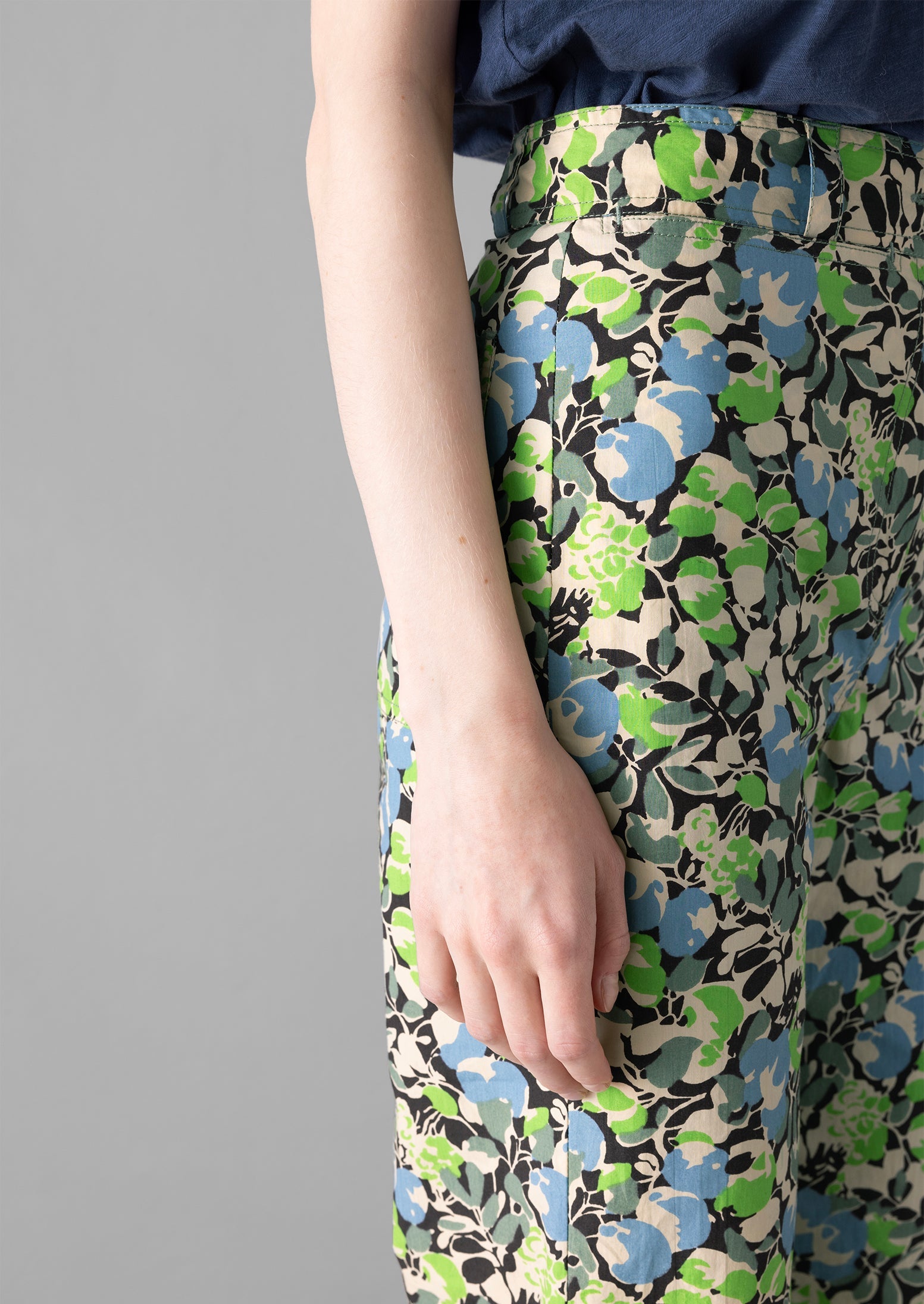 Hedgerow Print Kick Flare Trousers | Acid Green 6 Hedgerow Print Kick Flare Trousers | Acid Green