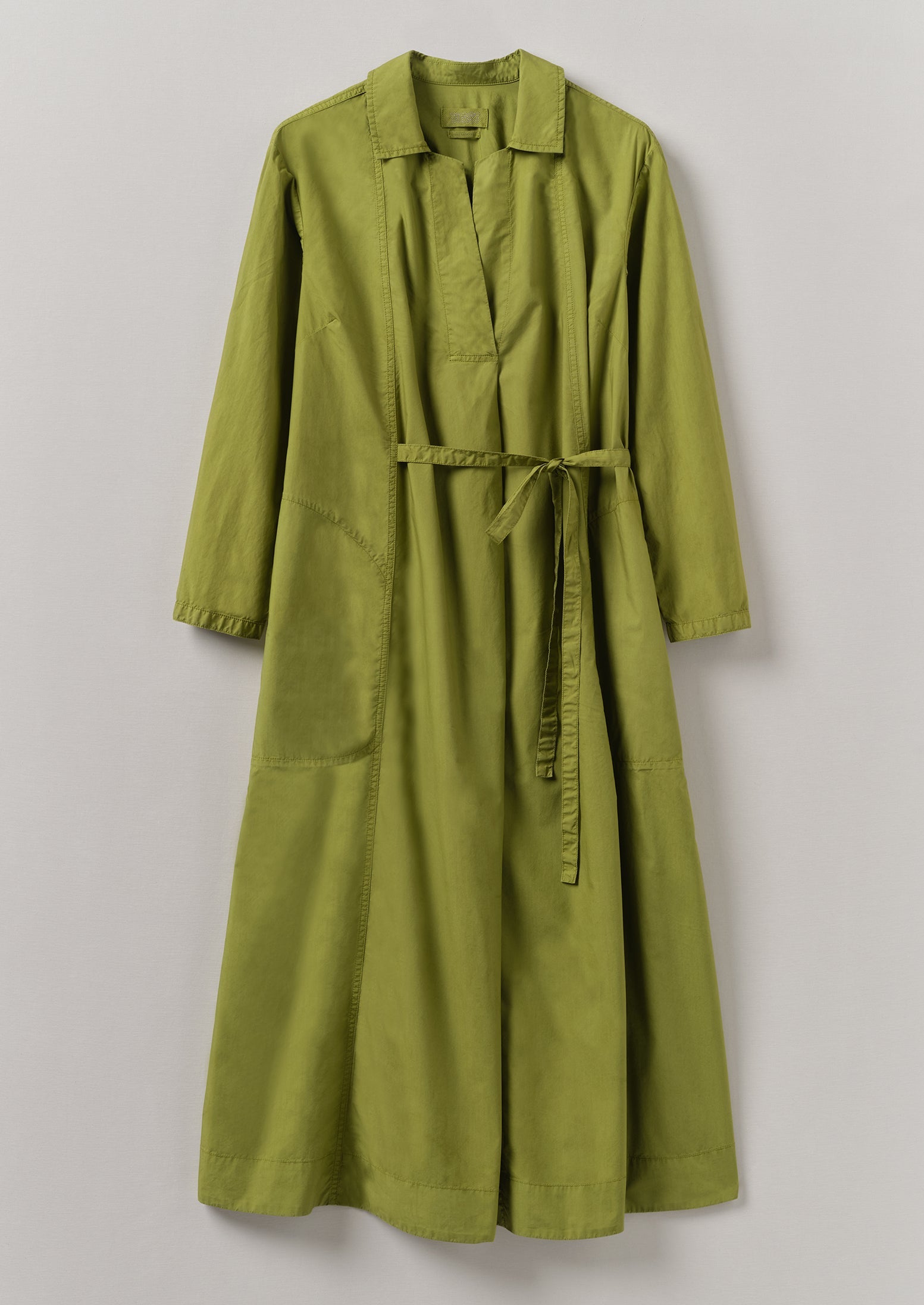Cotton Poplin Shirt Dress | Olive
