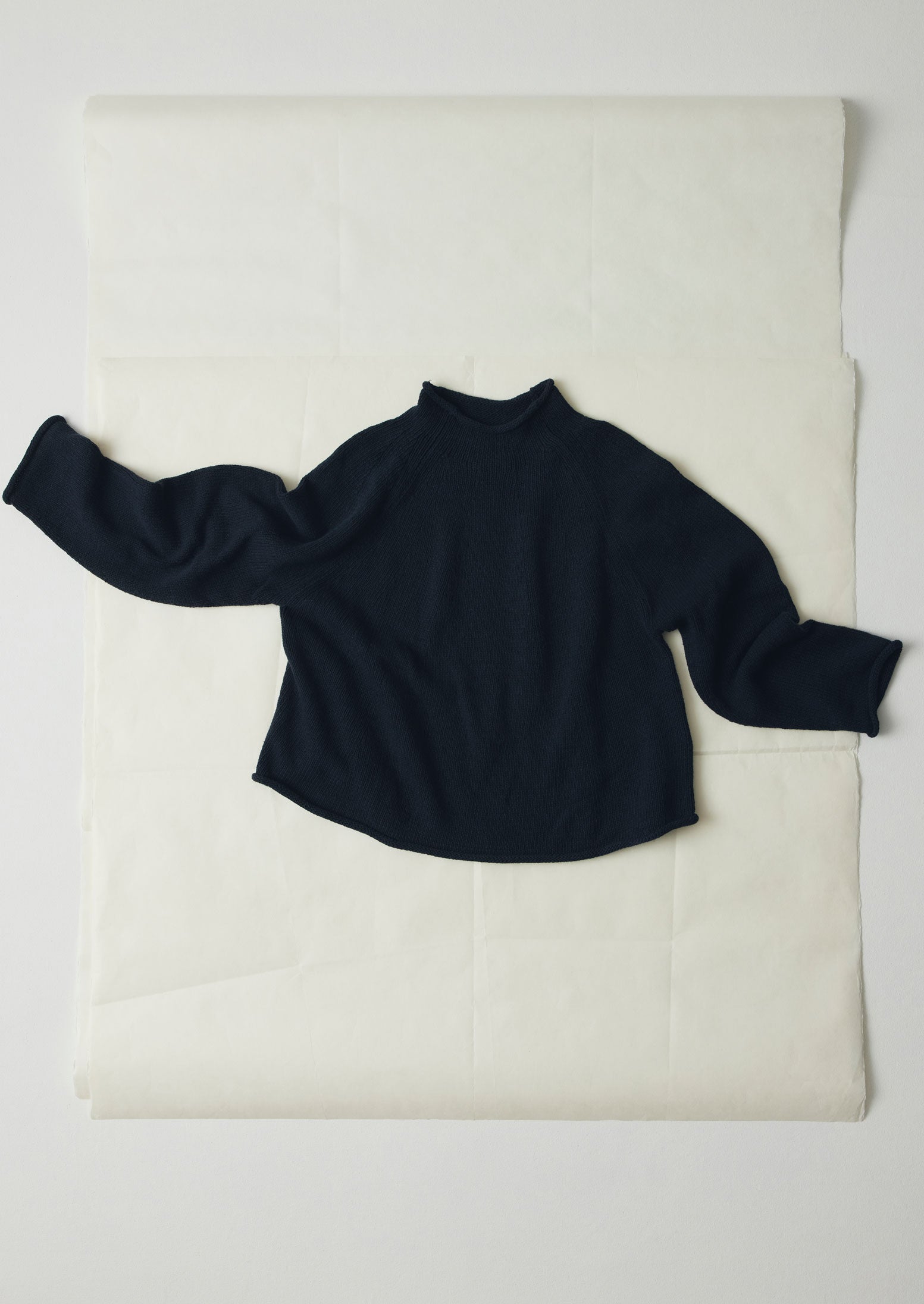 Linen Cotton Easy Sweater | Dark Navy