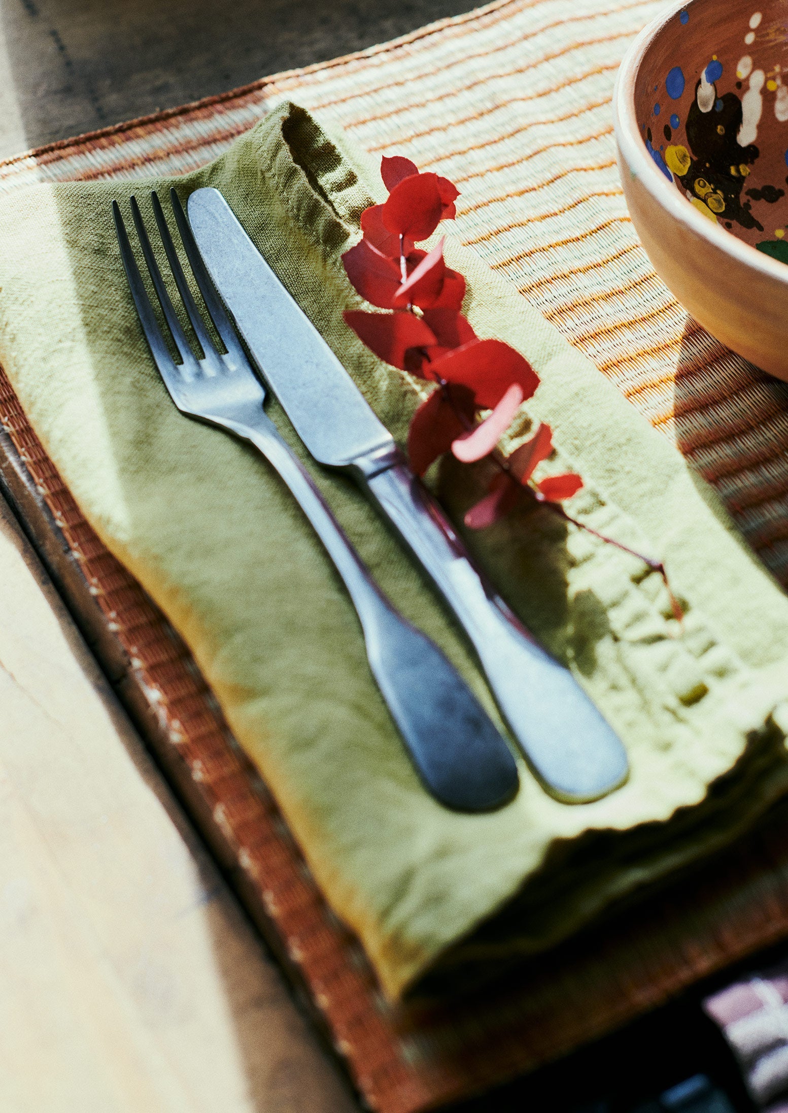 Washed Linen Napkin | Celery 3 Washed Linen Napkin | Celery