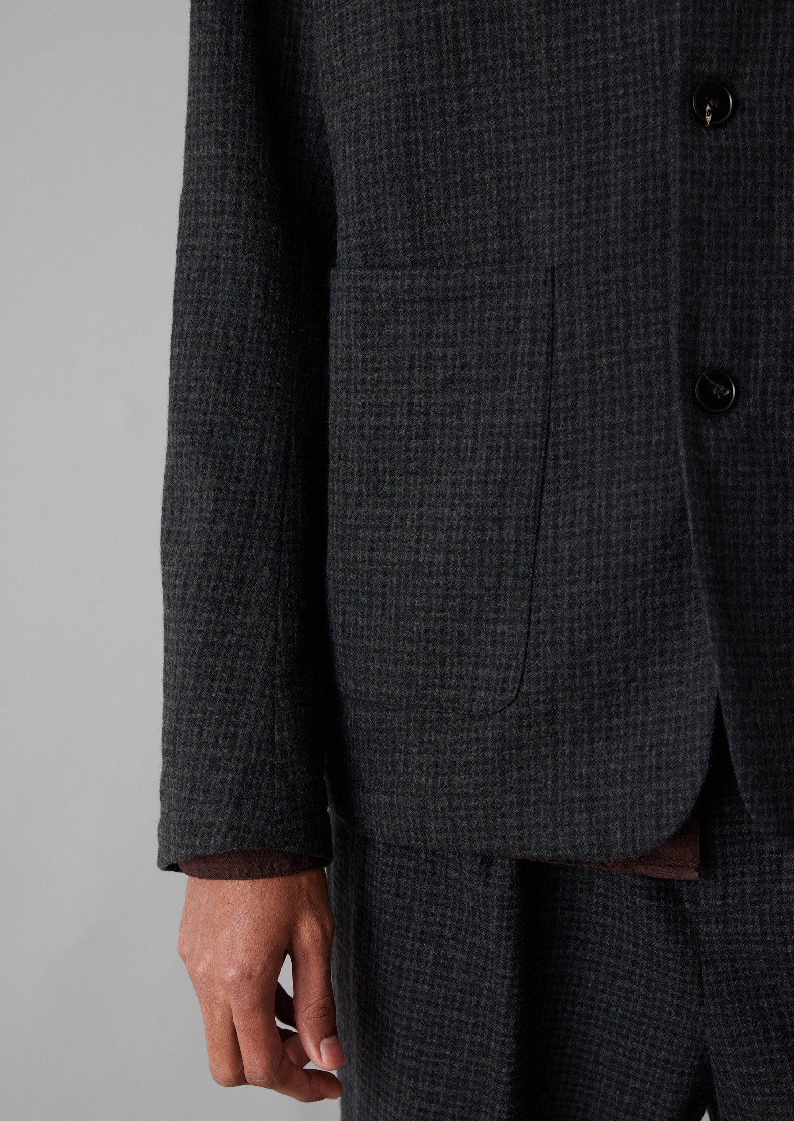 Seersucker Wool Cotton Blazer | Carbon 5 Seersucker Wool Cotton Blazer | Carbon