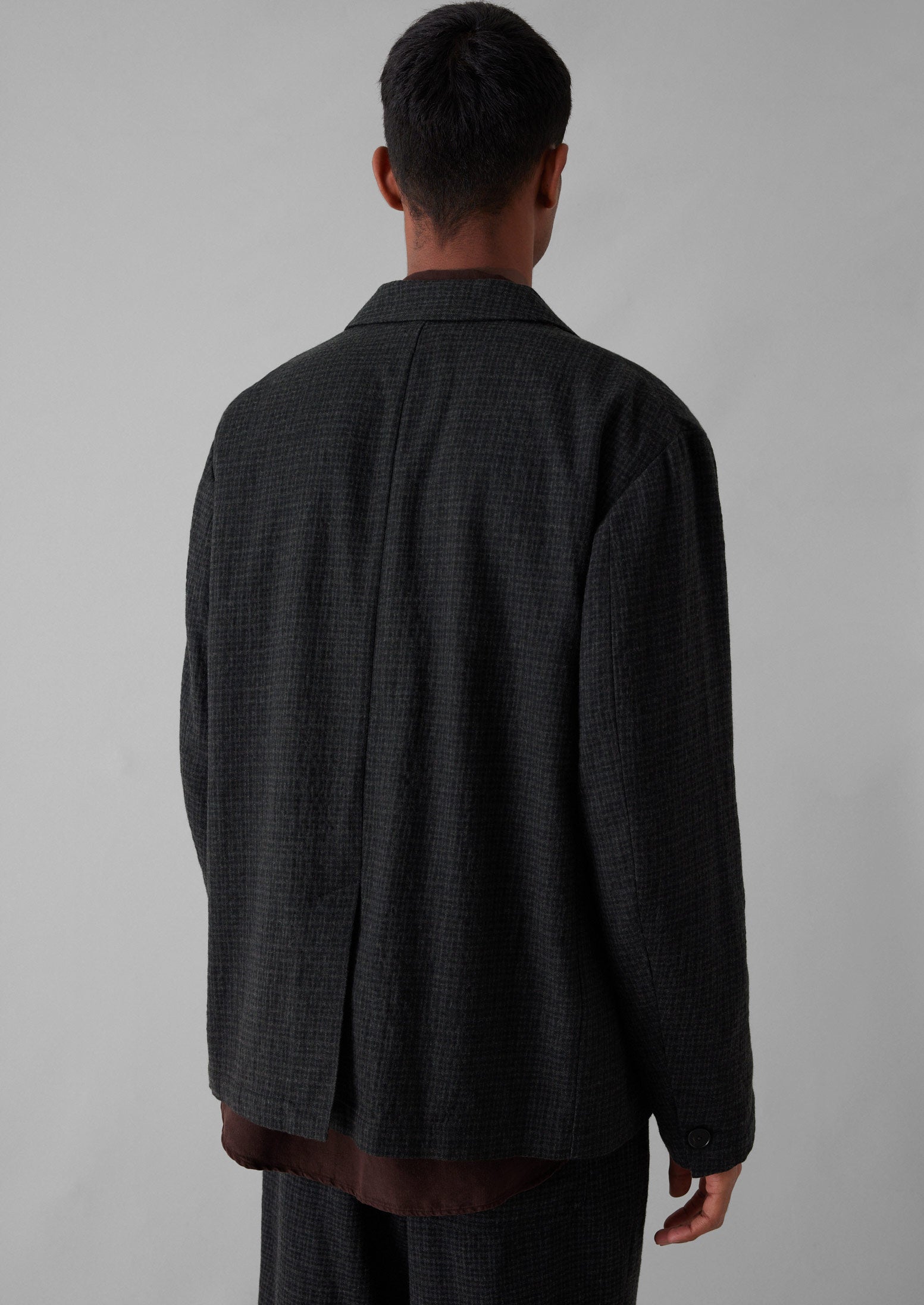 Seersucker Wool Cotton Blazer | Carbon 6 Seersucker Wool Cotton Blazer | Carbon