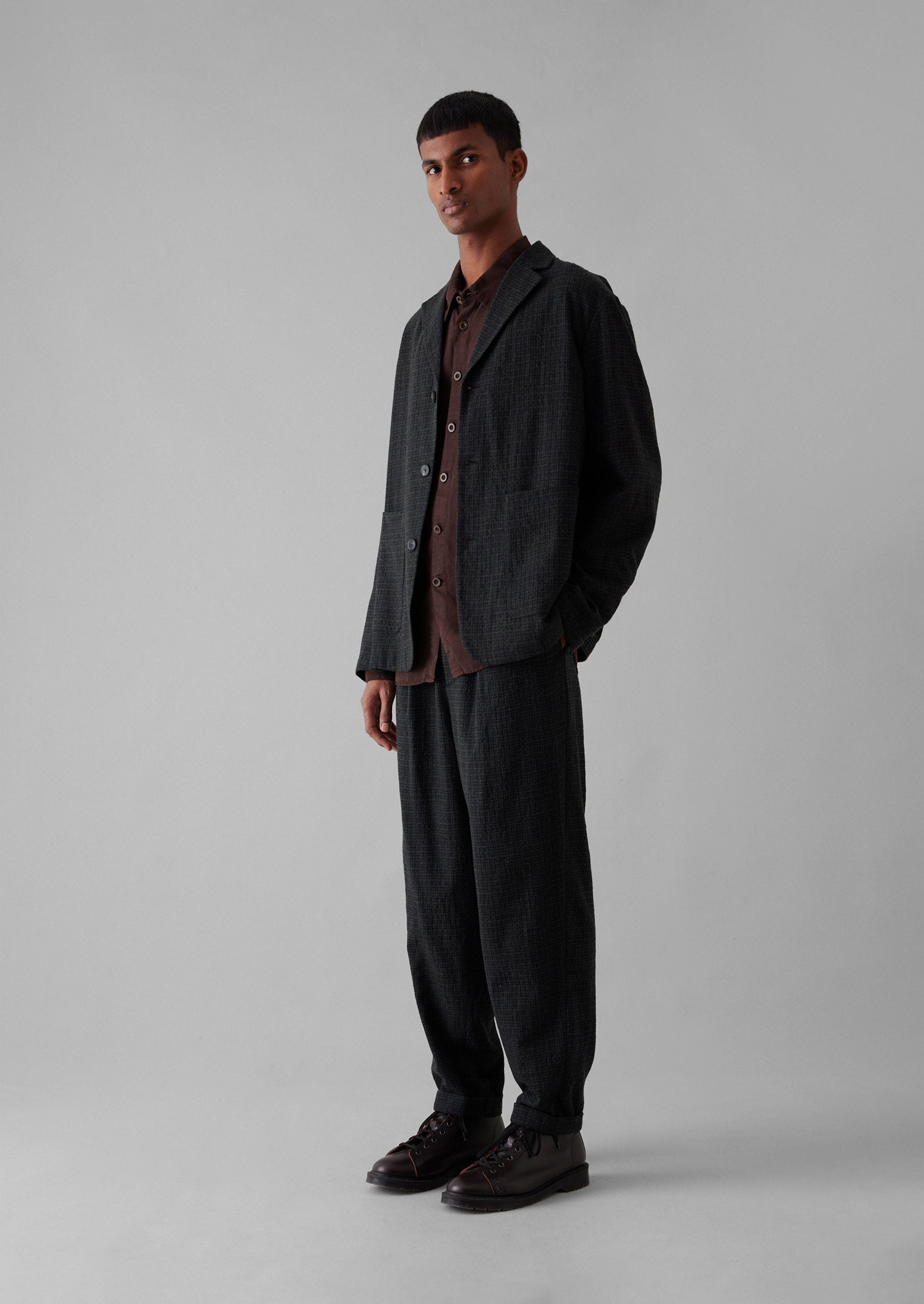 Seersucker Wool Cotton Blazer | Carbon 7 Seersucker Wool Cotton Blazer | Carbon