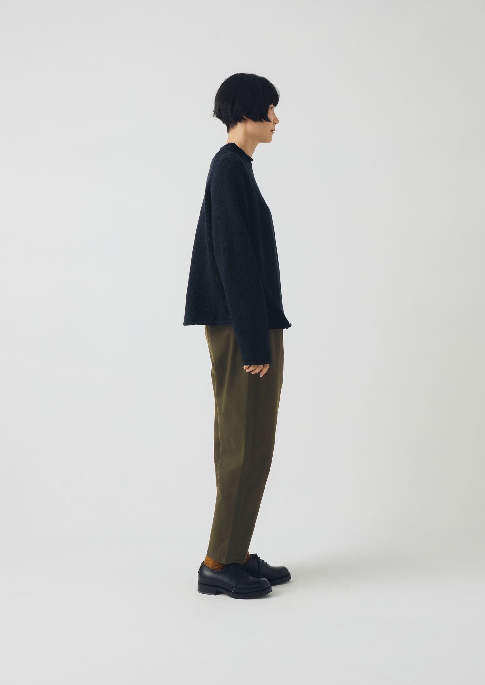 Gabi Cotton Pull On Trousers | Loden 4 Gabi Cotton Pull On Trousers | Loden