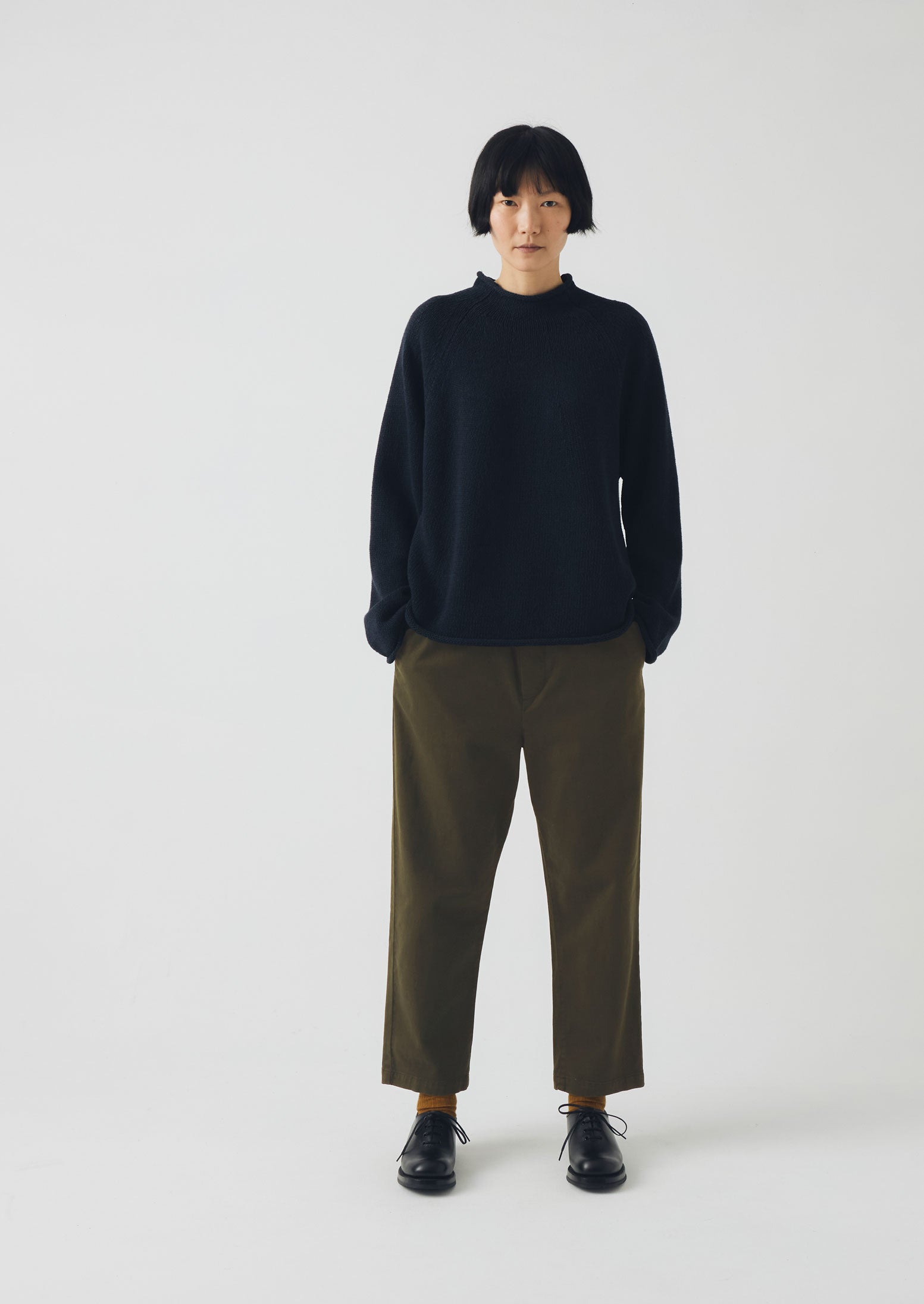 Gabi Cotton Pull On Trousers | Loden 5 Gabi Cotton Pull On Trousers | Loden