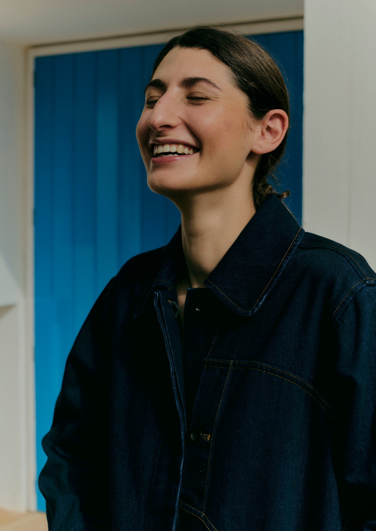 Patch Pocket Japanese Denim Coat | Indigo 5 Patch Pocket Japanese Denim Coat | Indigo