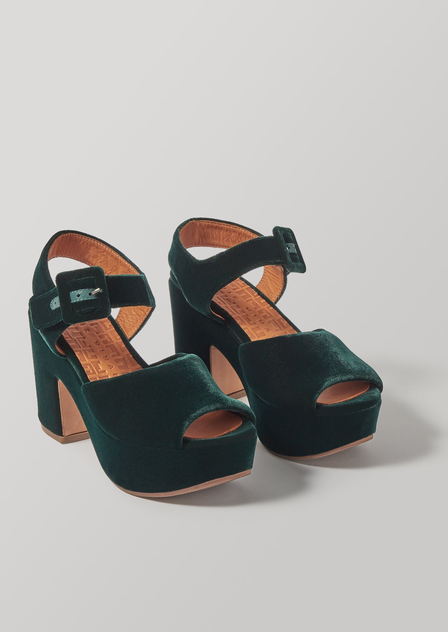 Chie Mihara Lorna Platform Sandals | Dark Green