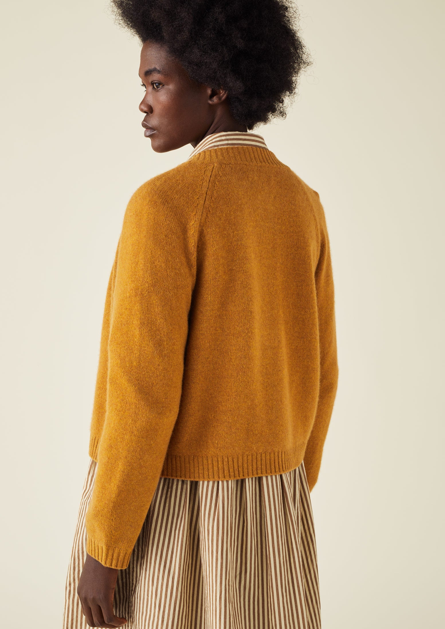 Eden Wool Cashmere Raglan Cardigan | Ginger Melange 5 Eden Wool Cashmere Raglan Cardigan | Ginger Melange