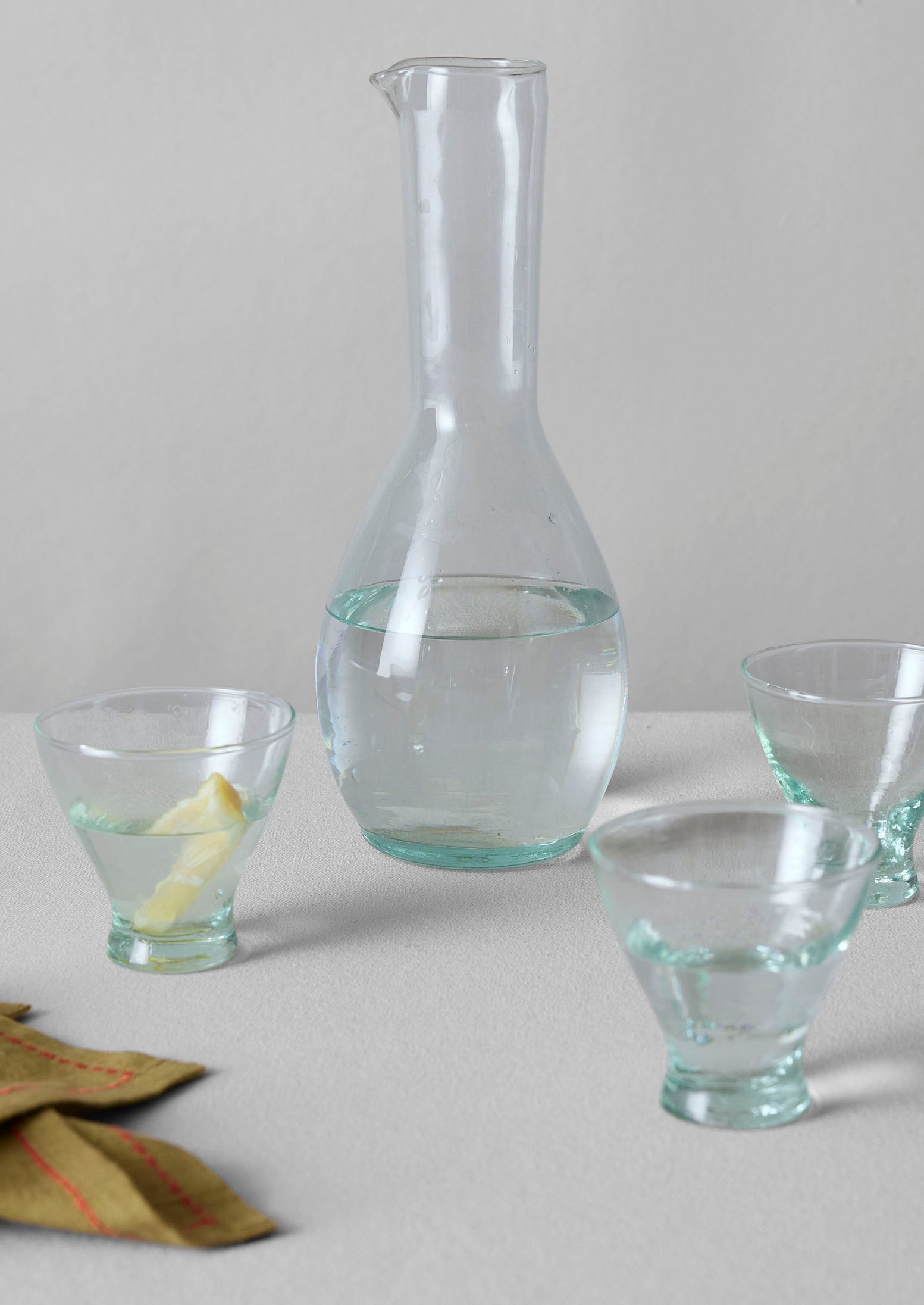 Mini Fluted Moroccan Glasses Set | Clear 4 Mini Fluted Moroccan Glasses Set | Clear