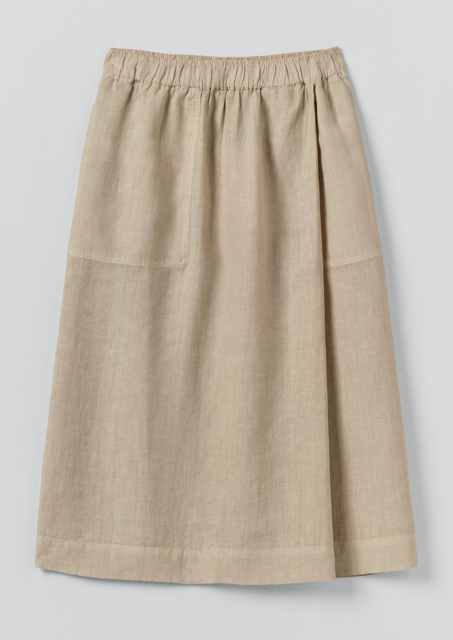 Garment Dyed Linen Wrap Skirt | Sand