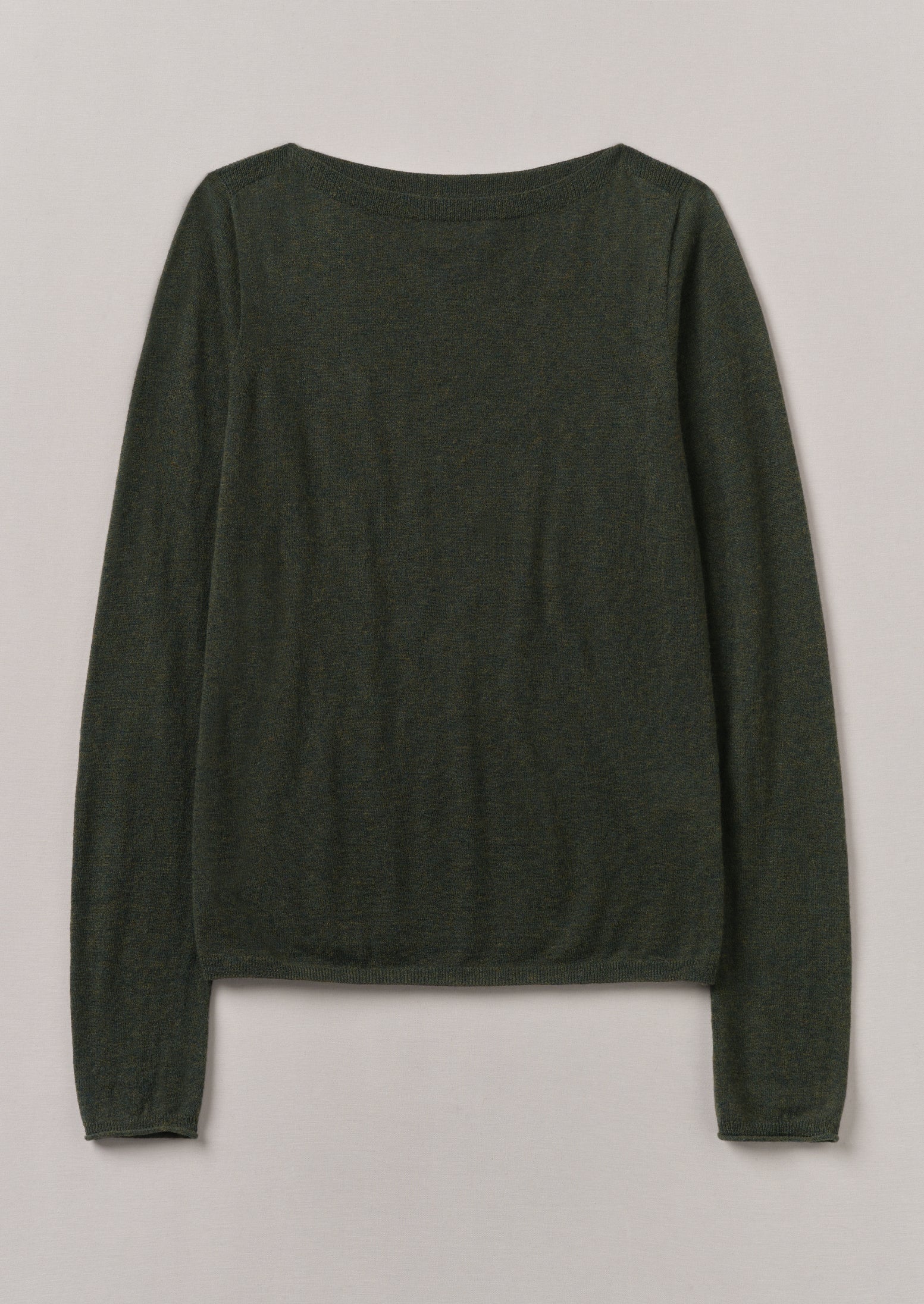 Fine Wool Cashmere Sweater | Green Olive