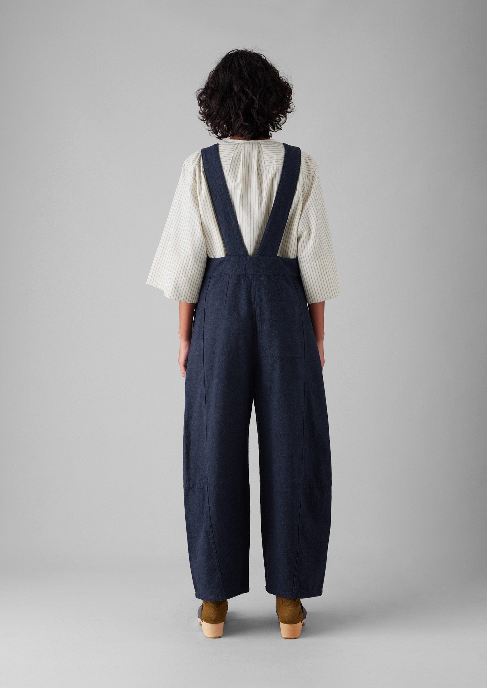 Hemp Cotton Canvas Dungarees | Dark Chambray Blue 4 Hemp Cotton Canvas Dungarees | Dark Chambray Blue