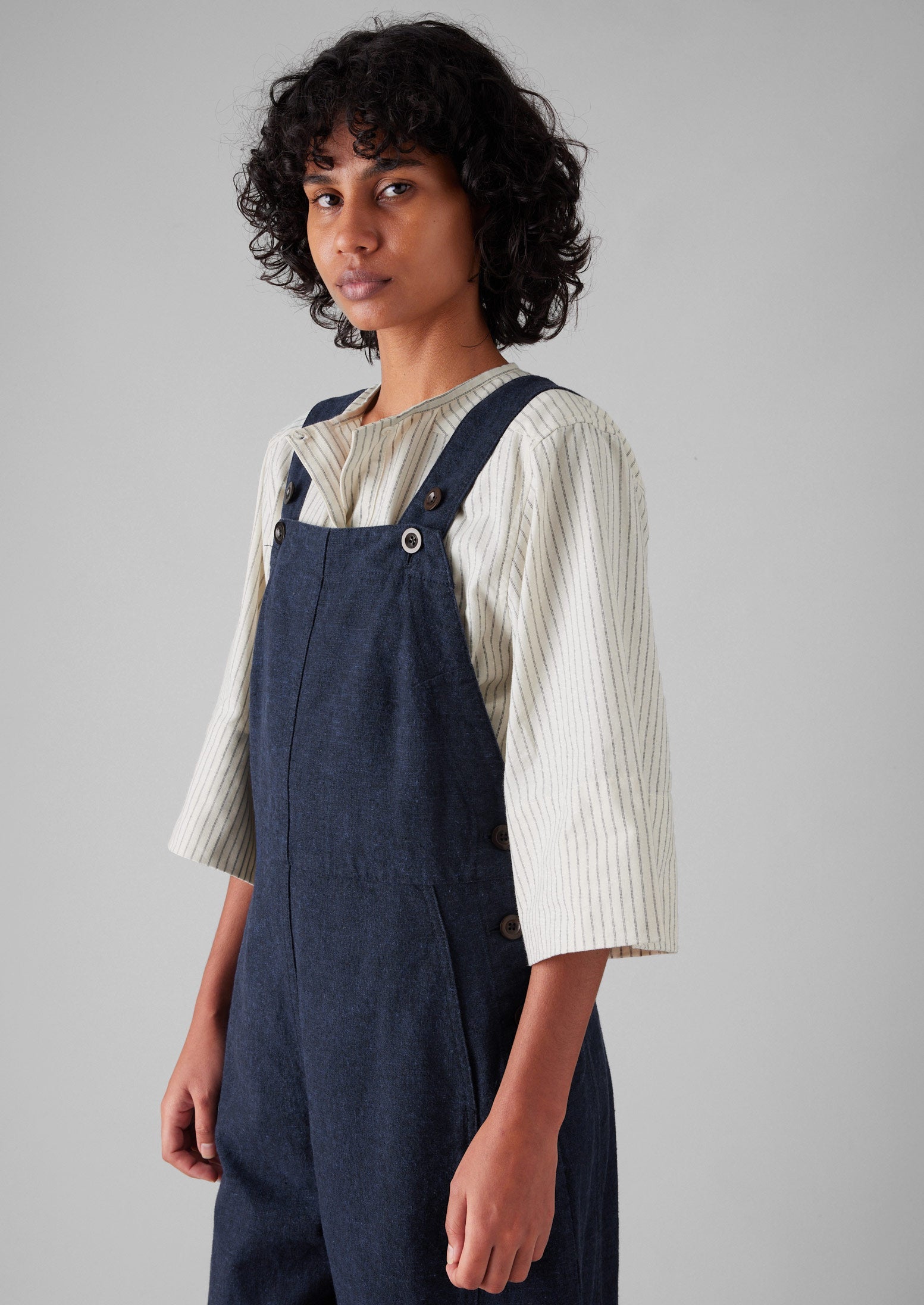 Hemp Cotton Canvas Dungarees | Dark Chambray Blue 5 Hemp Cotton Canvas Dungarees | Dark Chambray Blue