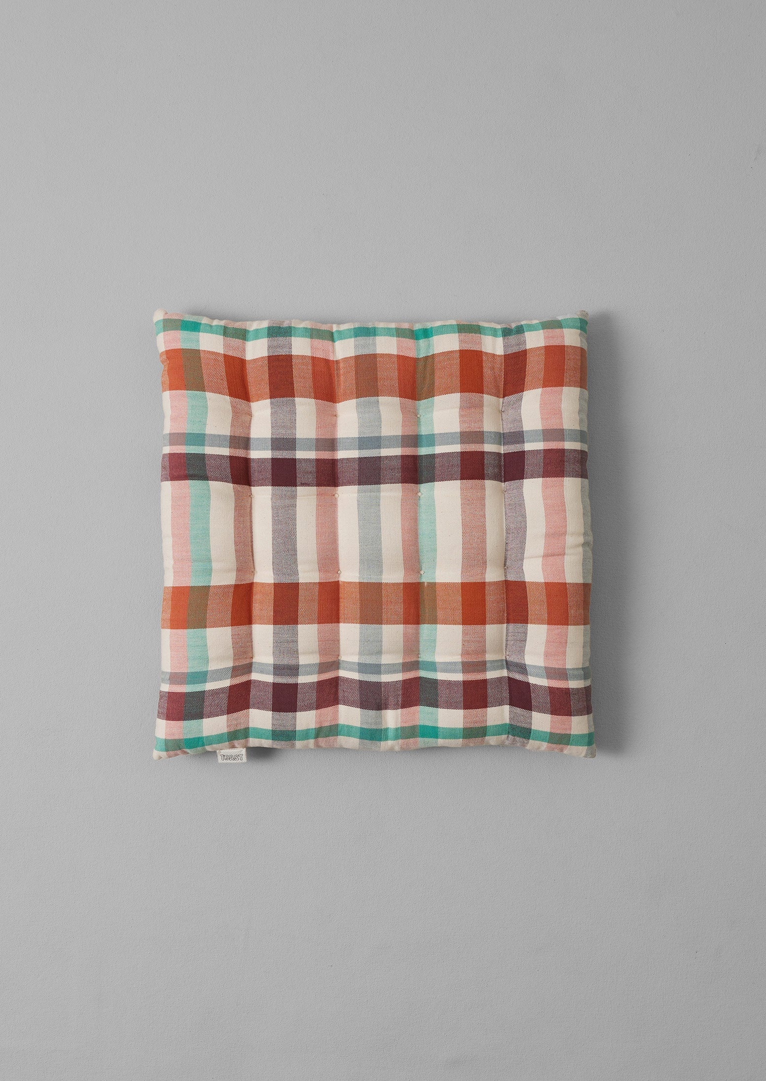 Fiesta Check Chair Cushion | Spice Multi