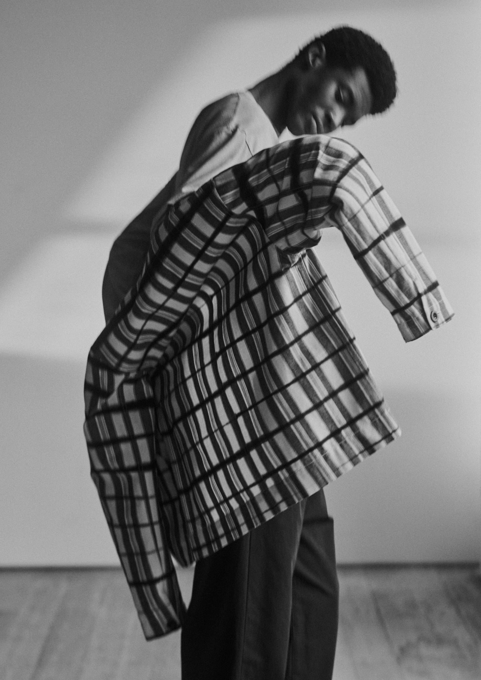 Edo Stripe Clamp Dyed Jacket | Indigo/Ivory 3 Edo Stripe Clamp Dyed Jacket | Indigo/Ivory
