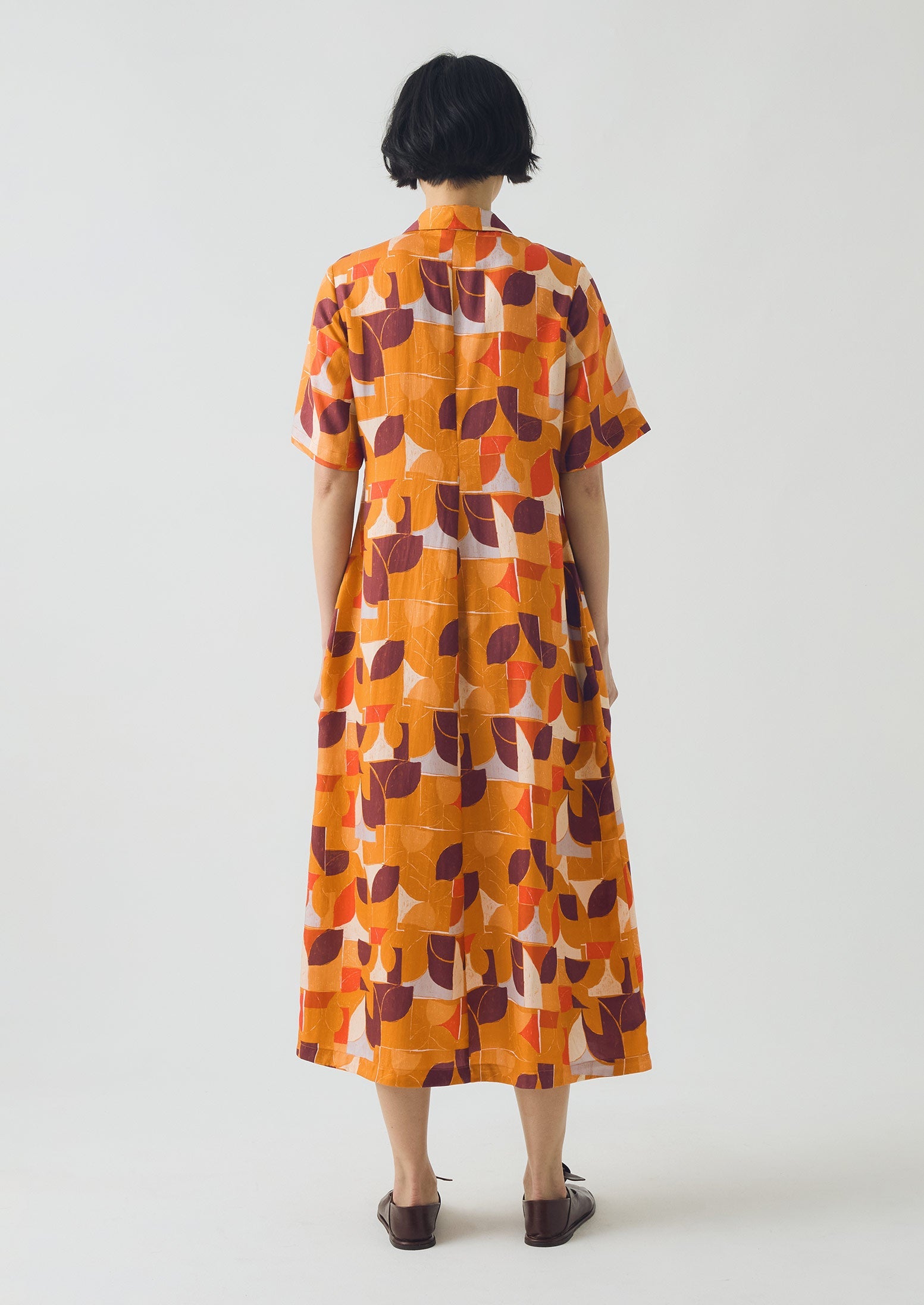 Paintbox Print Fluid Shirt Dress | Ginger 5 Paintbox Print Fluid Shirt Dress | Ginger