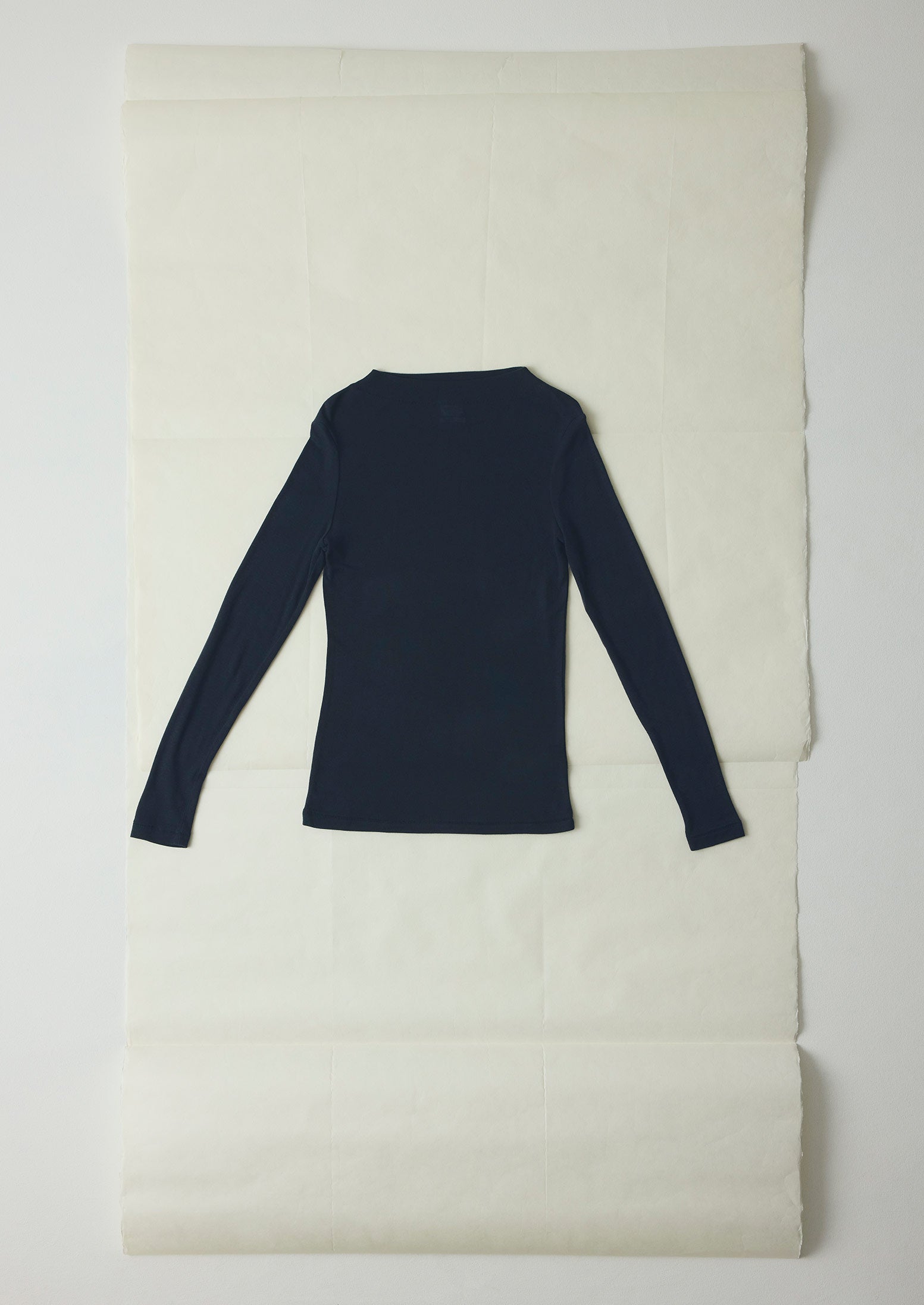 Aster High Neck Wool Lyocell Tee | Ink