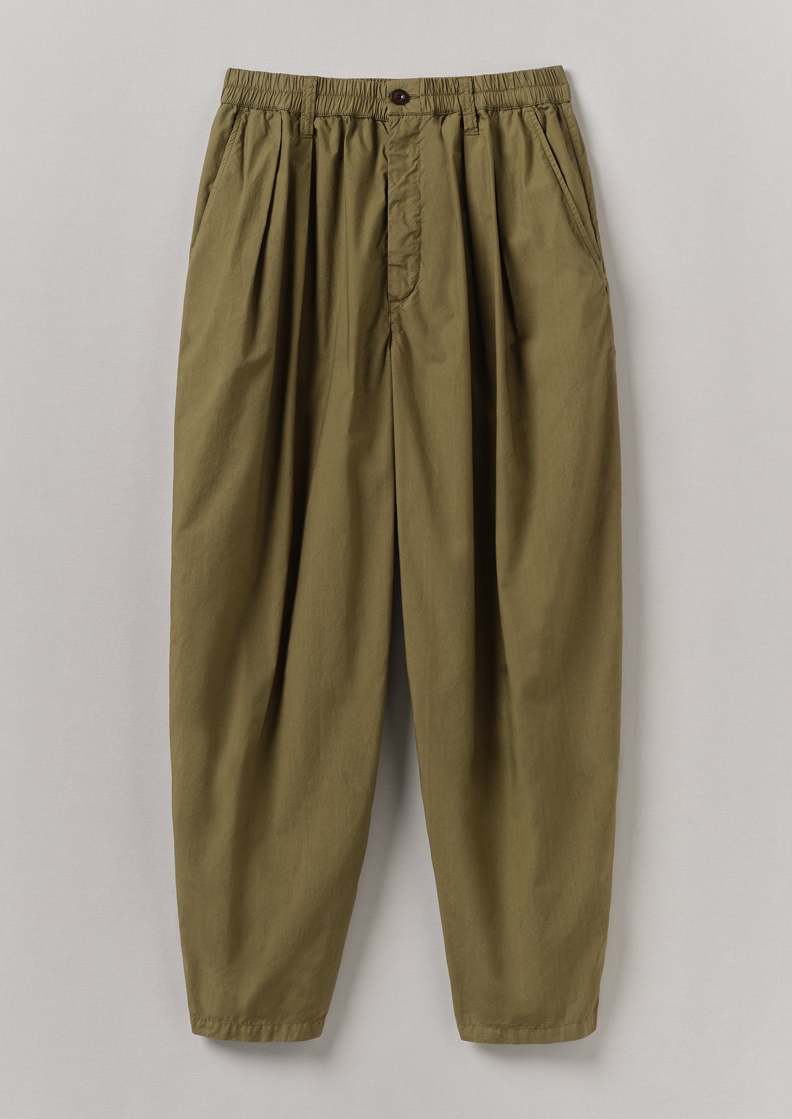 Cotton Poplin Tapered Trousers | Montella