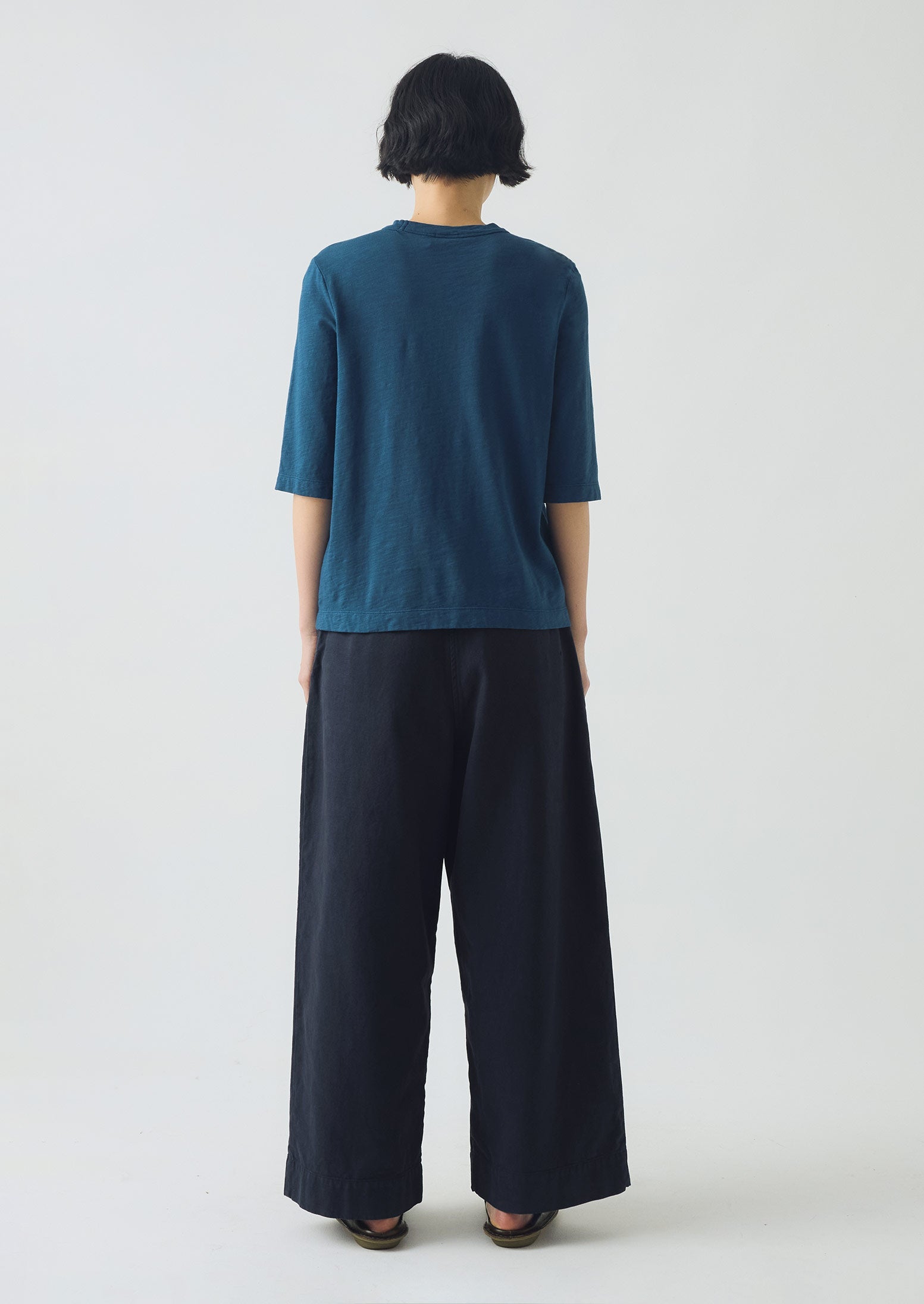 Cleo Garment Dyed Organic Cotton Tee | Copper Blue 5 Cleo Garment Dyed Organic Cotton Tee | Copper Blue