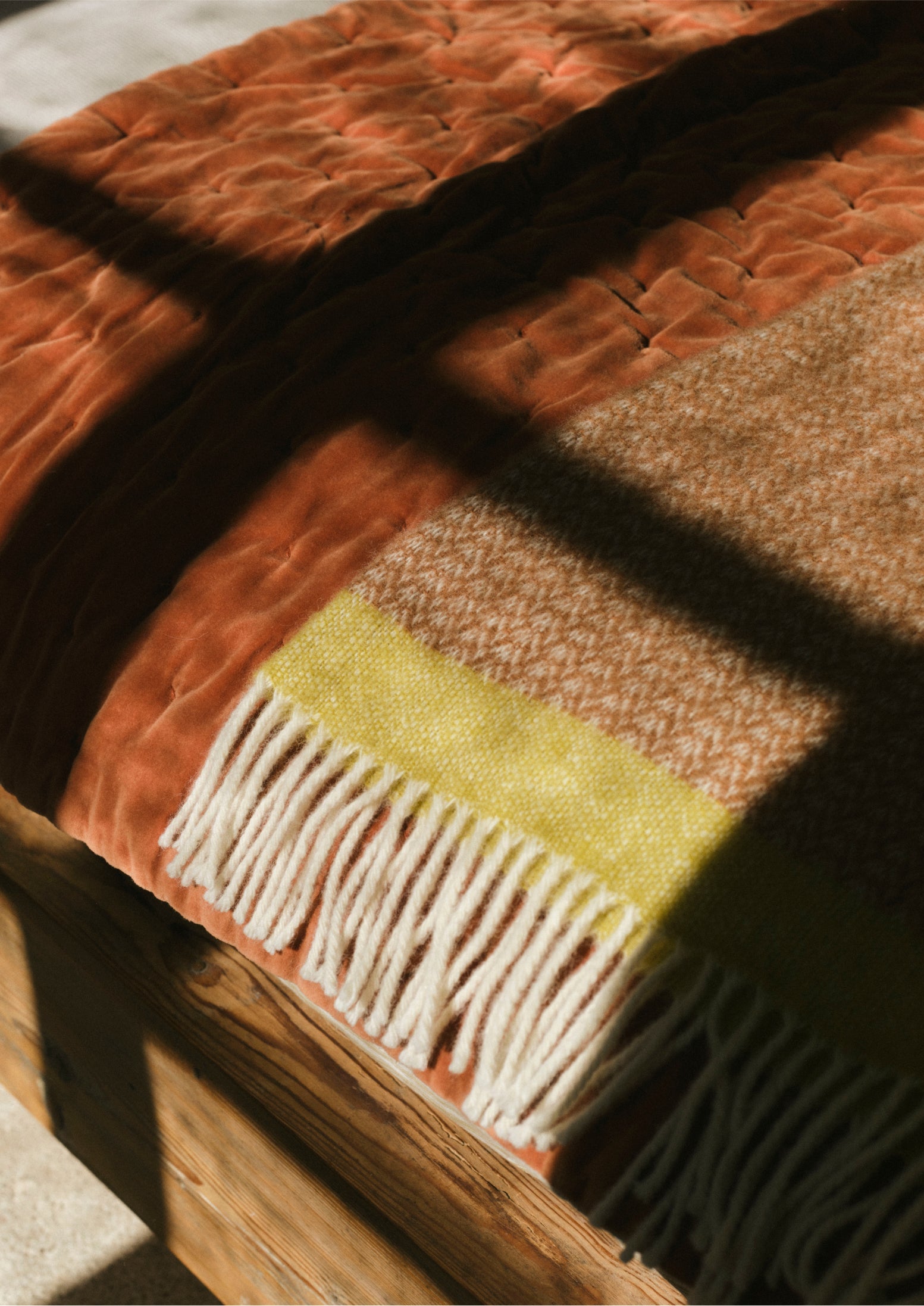 Chevron Wool Blanket | Nougat/Mimosa 3 Chevron Wool Blanket | Nougat/Mimosa