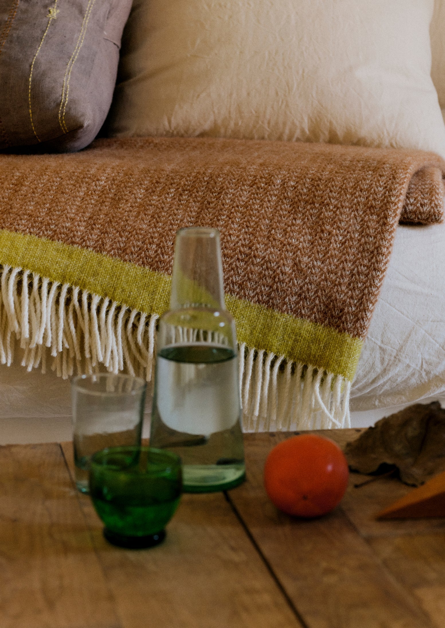 Chevron Wool Blanket | Nougat/Mimosa 4 Chevron Wool Blanket | Nougat/Mimosa