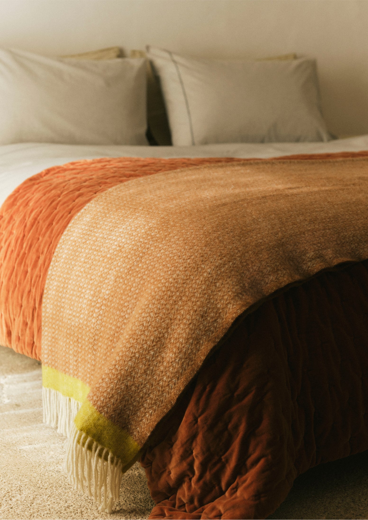 Chevron Wool Blanket | Nougat/Mimosa 5 Chevron Wool Blanket | Nougat/Mimosa