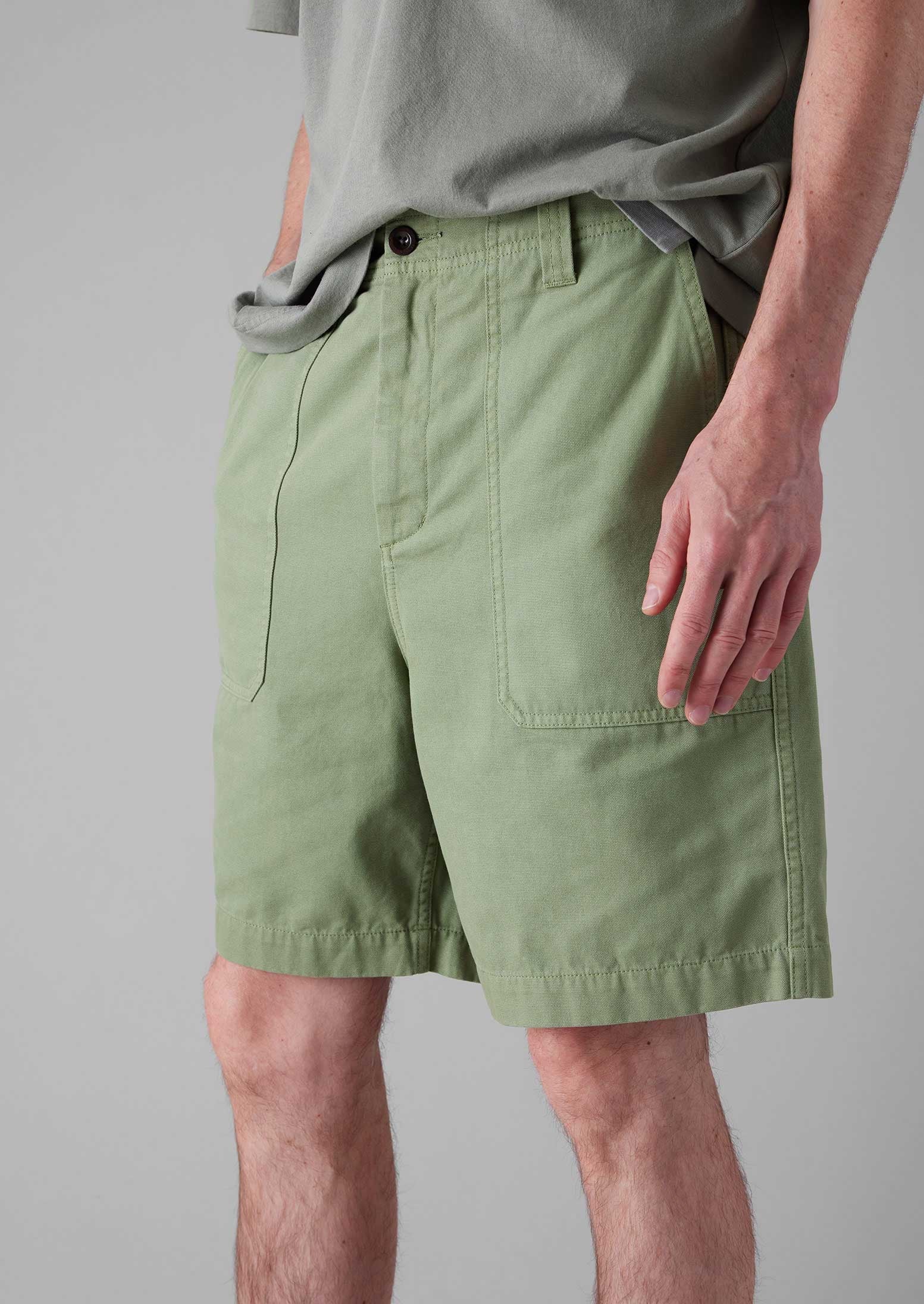 Cotton Canvas Shorts | Light Sage 3 Cotton Canvas Shorts | Light Sage