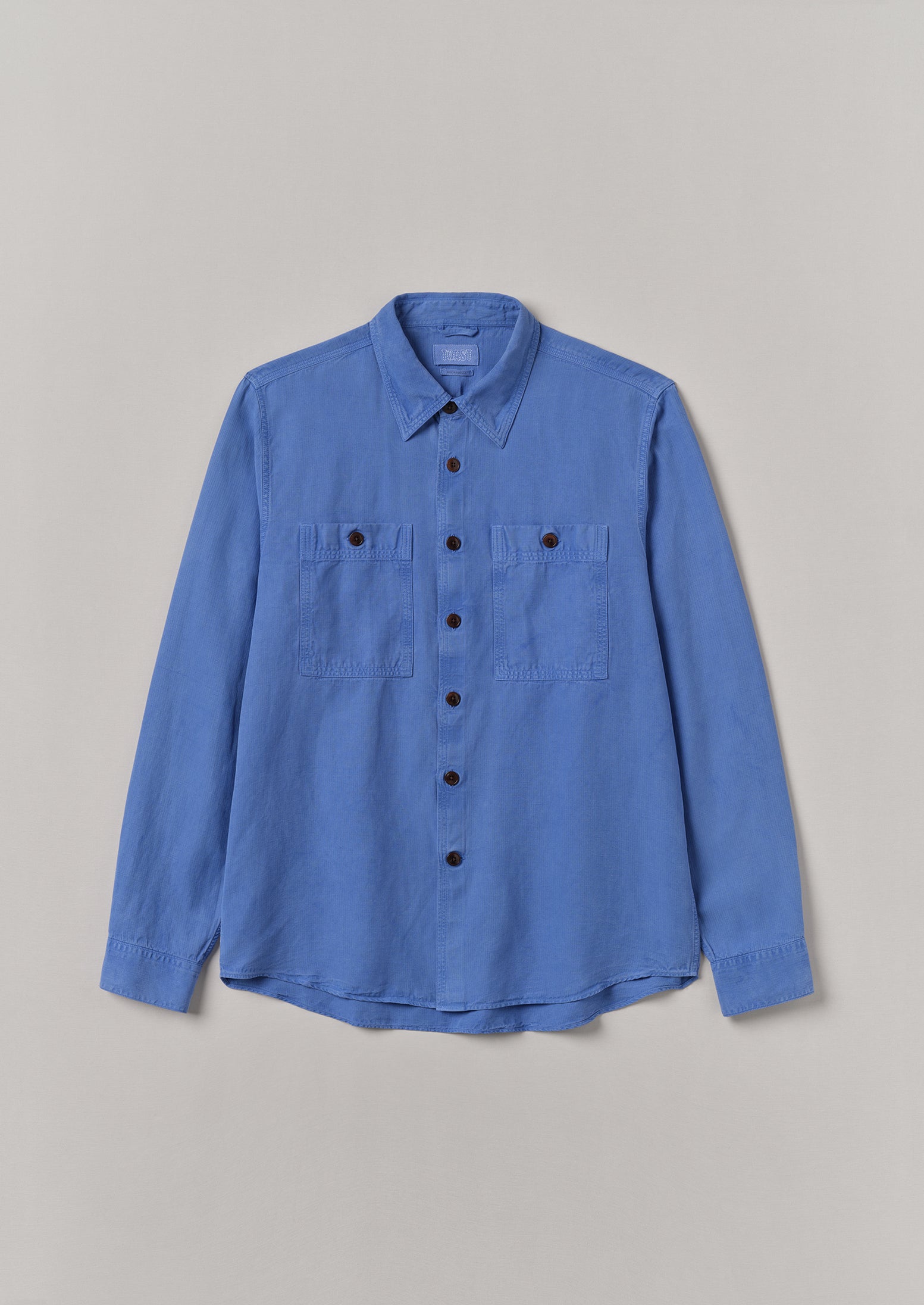 Garment Dyed Patch Pocket Shirt | Baja Blue
