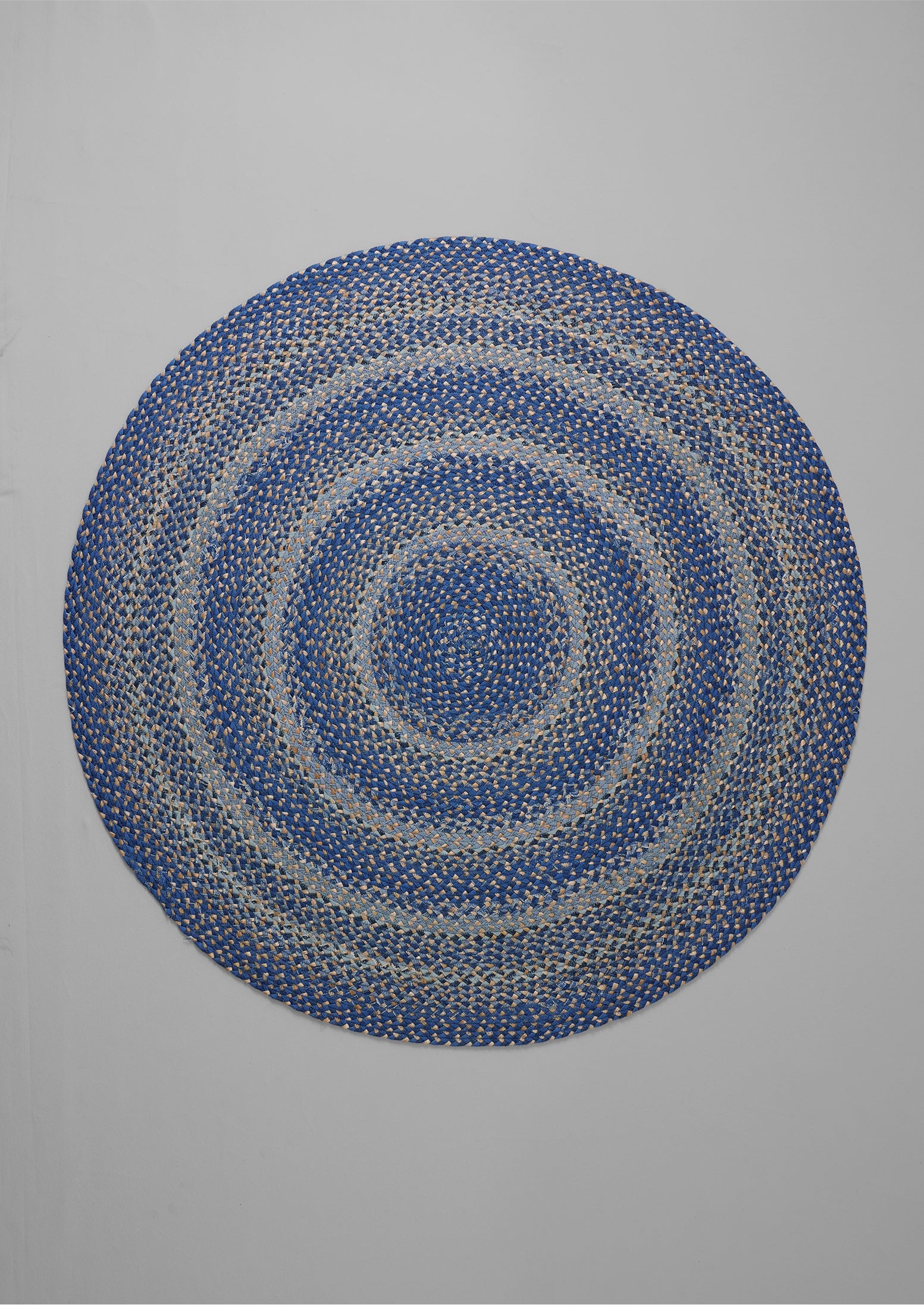The Braided Rug Company Remnant Denim and Organic Jute Rug | Denim