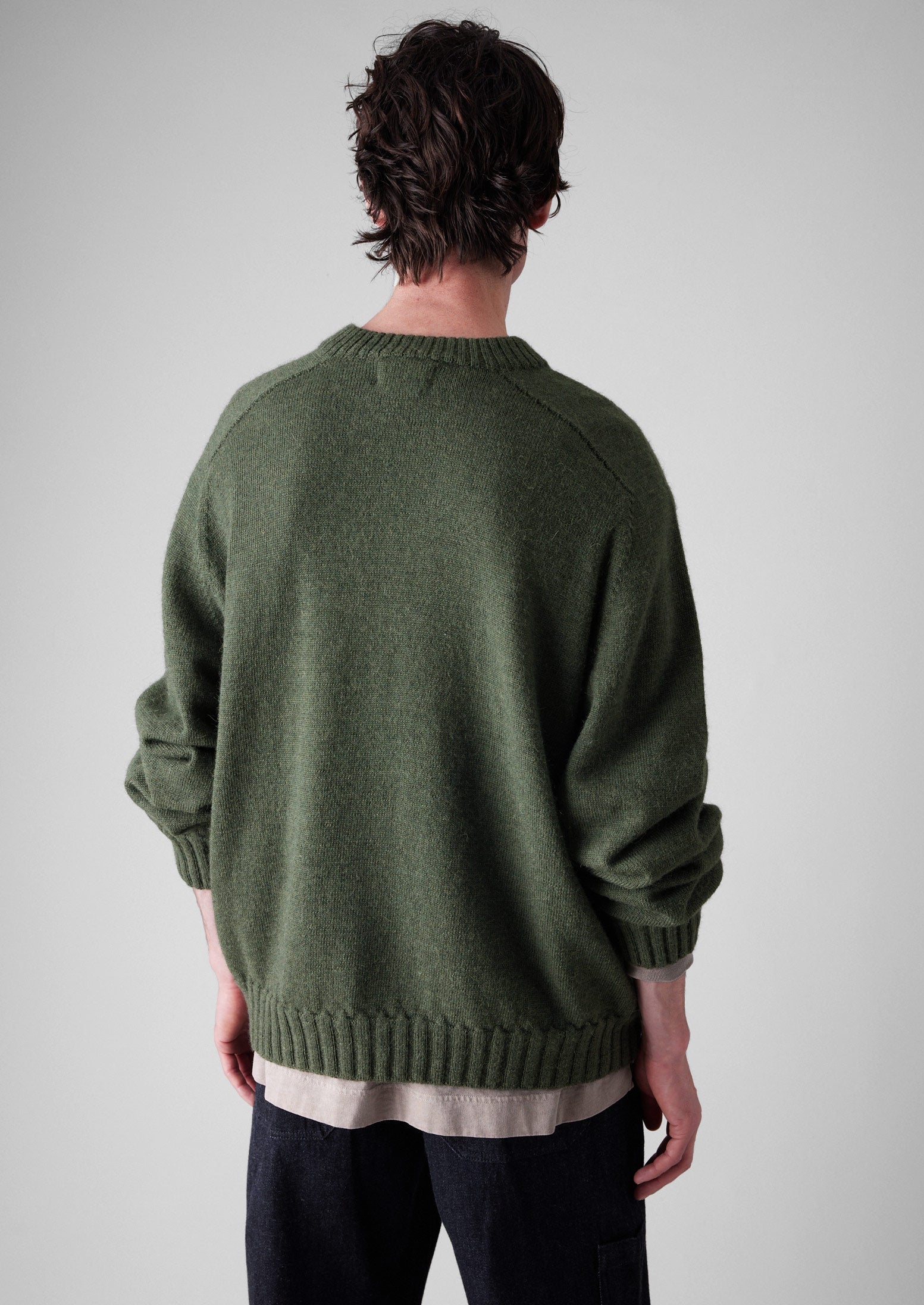 Wool Alpaca Easy Sweater | Forest Green 5 Wool Alpaca Easy Sweater | Forest Green