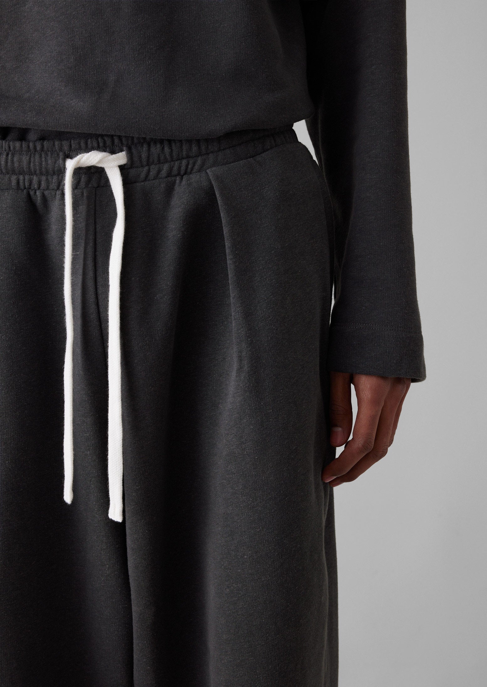 Brushed Cotton Hemp Lounge Trousers | Charcoal 6 Brushed Cotton Hemp Lounge Trousers | Charcoal