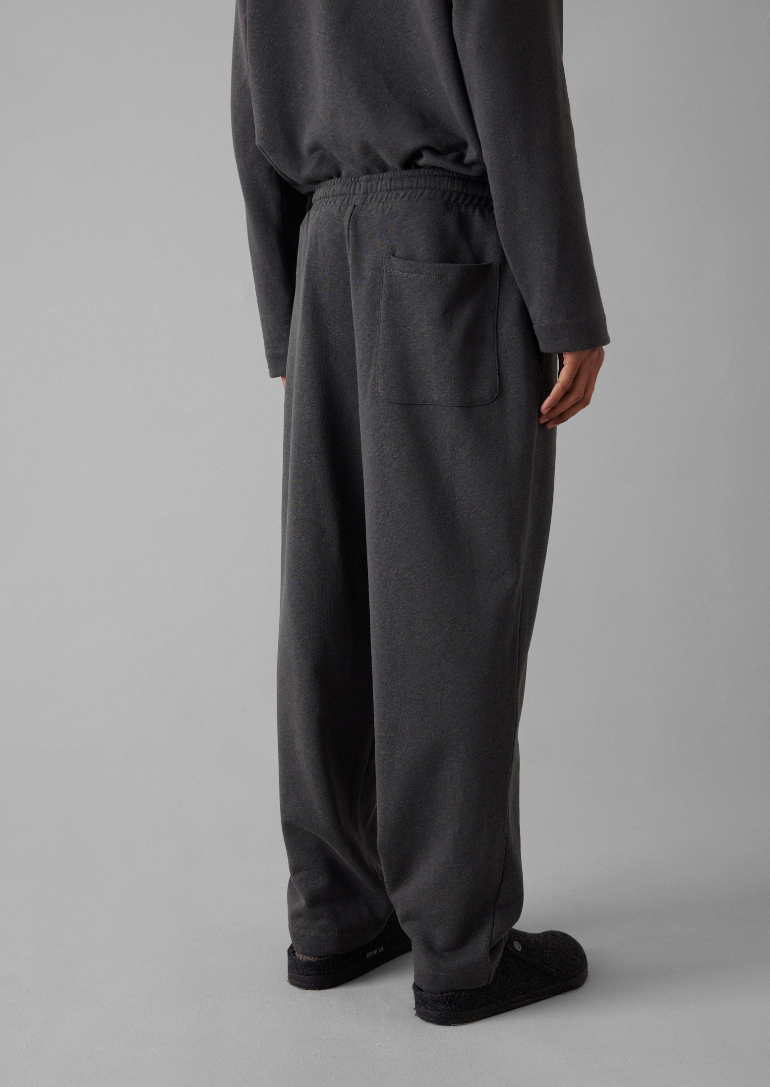 Brushed Cotton Hemp Lounge Trousers | Charcoal 7 Brushed Cotton Hemp Lounge Trousers | Charcoal